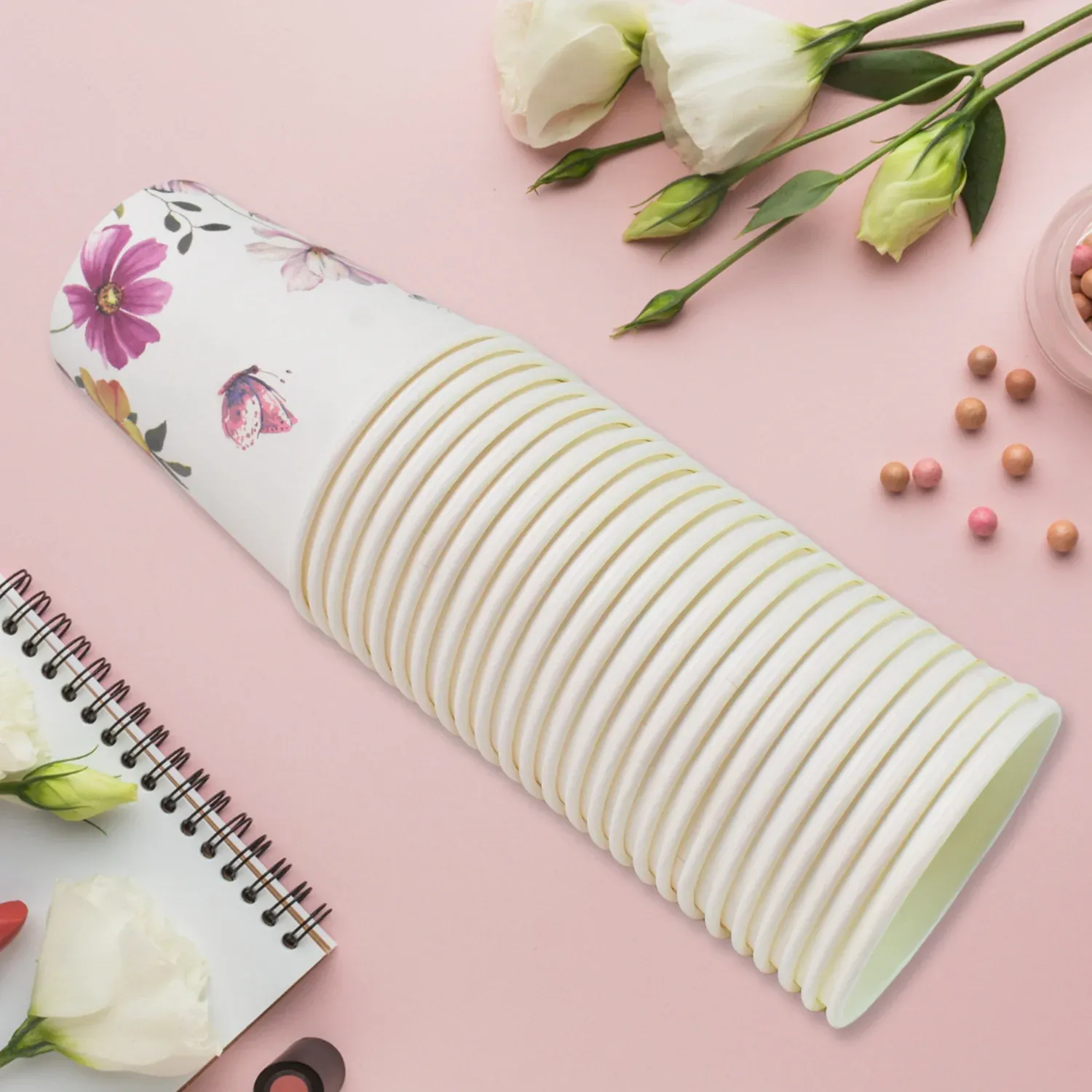Disposable Paper Cups – Mixed Design 24 Pcs | Papezo - Detailed Feature View 5