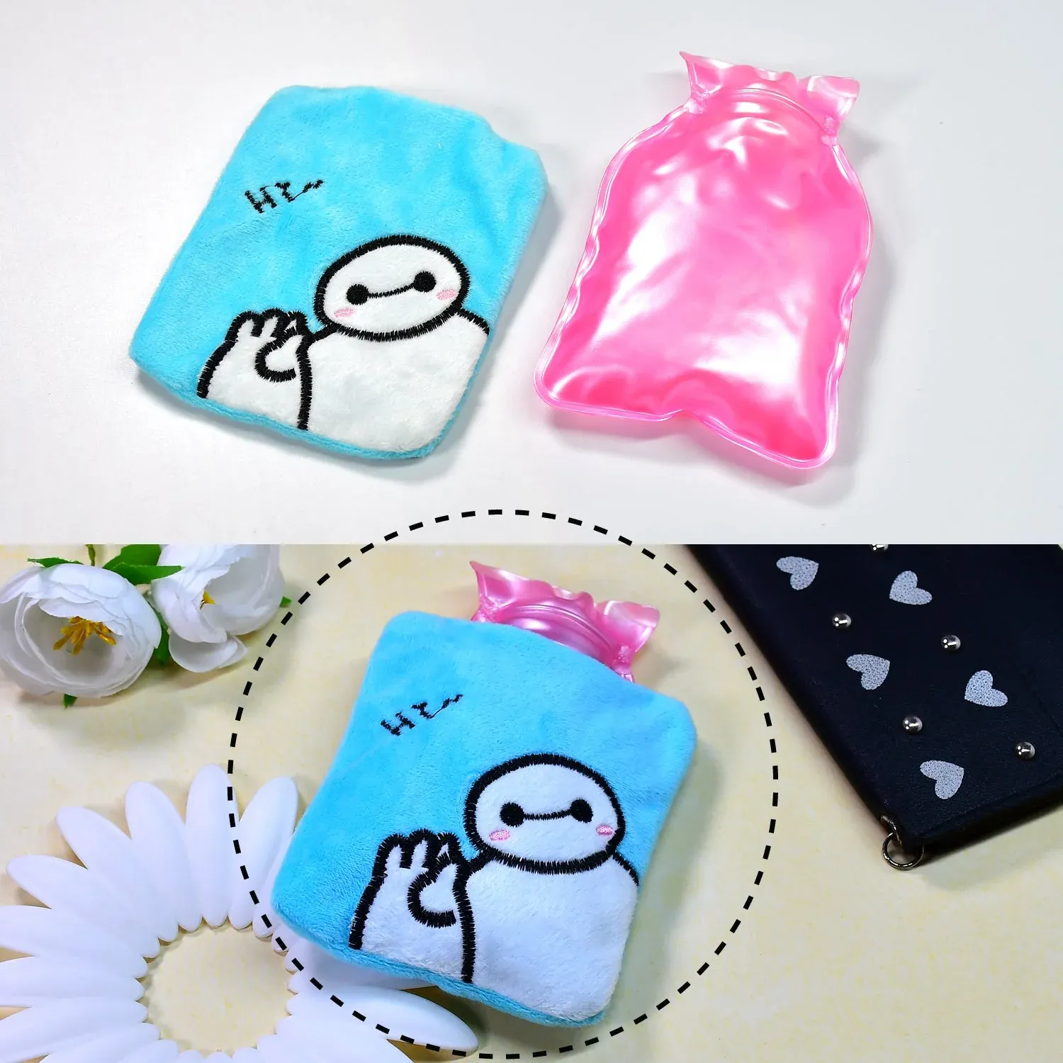 Hot Water Bag – Small Baymax Cover for Pain Relief | Velvet Wellness - Detailed Feature View 4