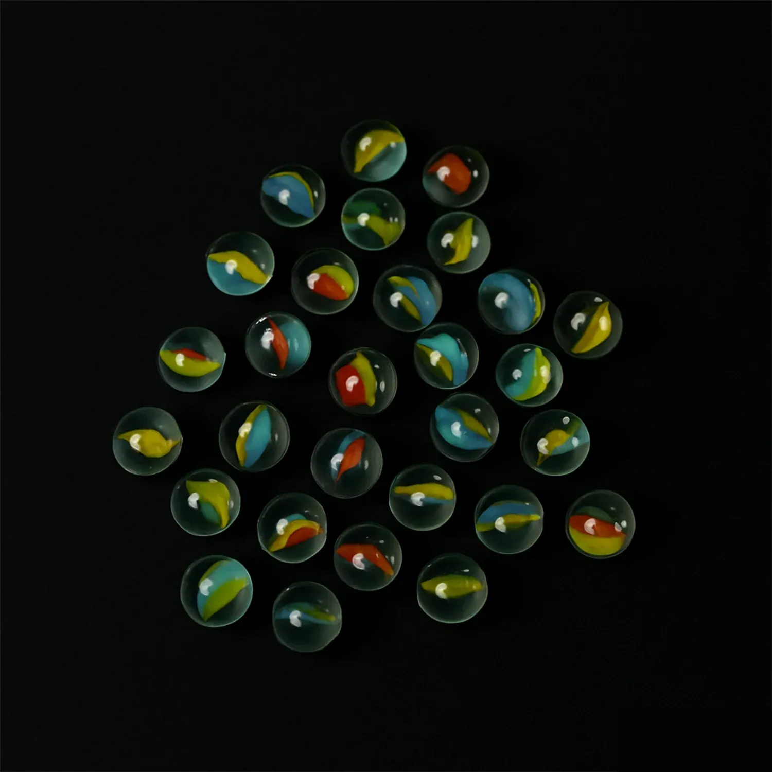 Classic Glass Marbles for Kids – Set of Approx 35 Vibrant Kanchas - Detailed Feature View 2