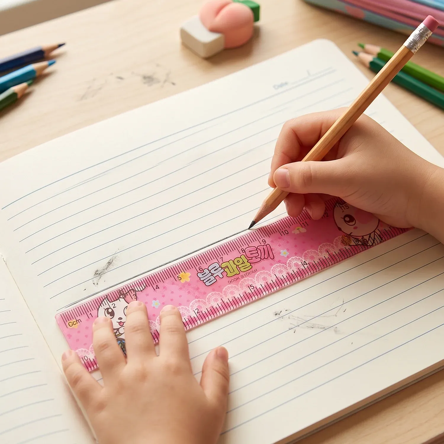 Kids 5-in-1 School Stationery Kit with Flexible Pencils - Detailed Feature View 4