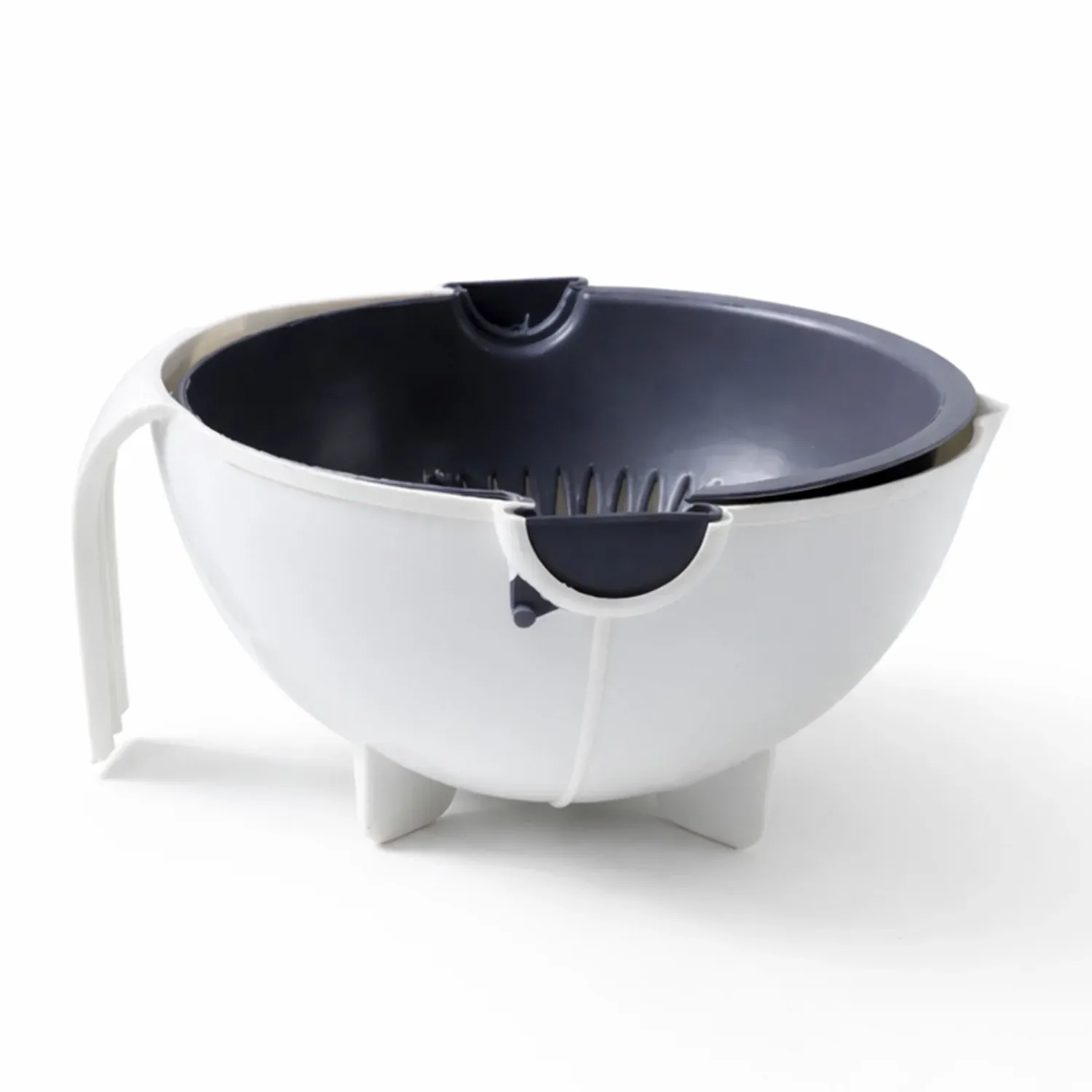 2-in-1 Vegetable Washing Bowl with Strainer - Multipurpose Kitchen Colander - Detailed Feature View 3
