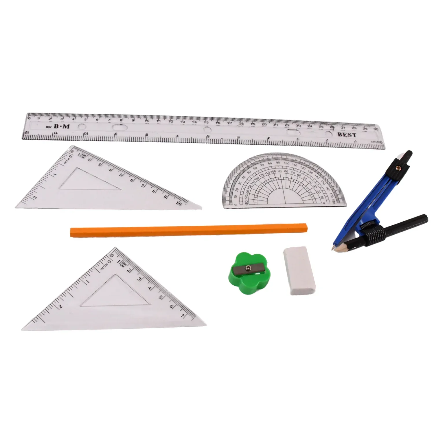 9 in 1 Stationery Set for School Student Office, Draft Rulers - Detailed Feature View 4