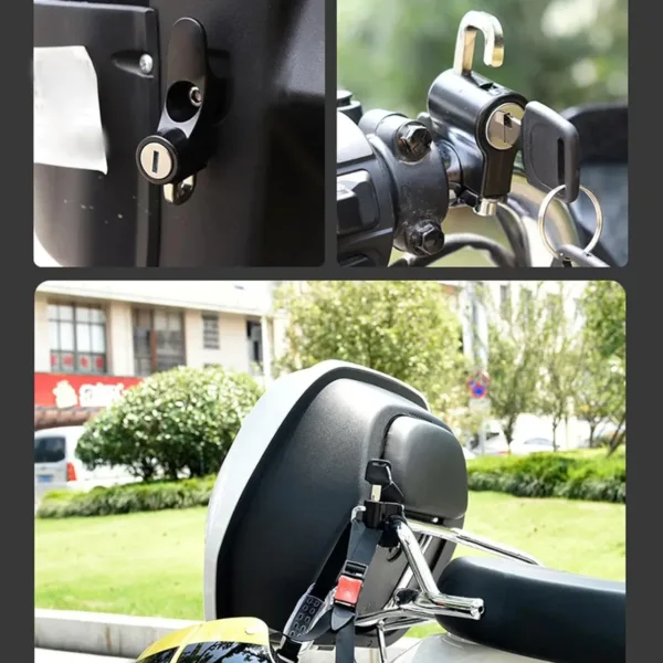 Heavy-Duty Handlebar Helmet Lock for Motorcycles & Scooters