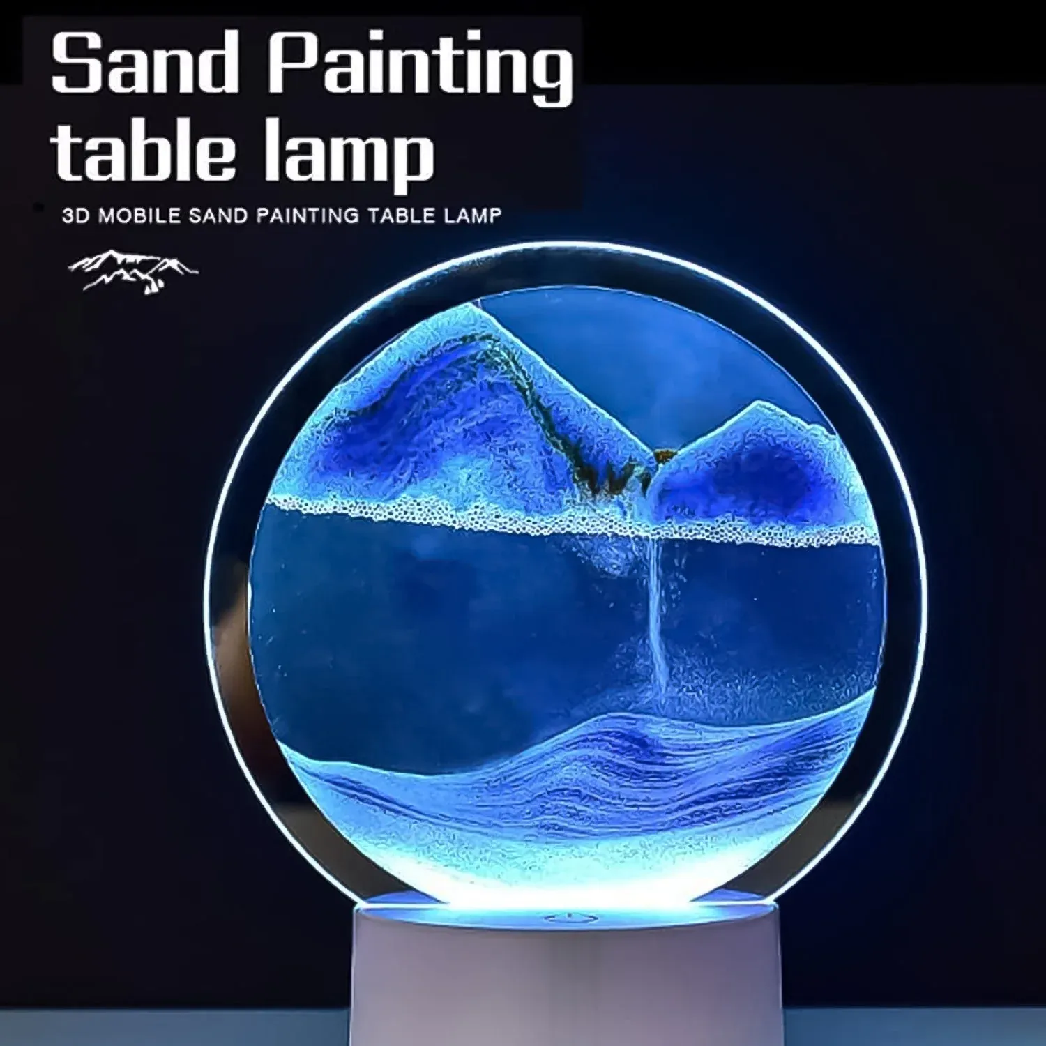 5 Color Light Moving Sand Art Picture – Relaxing Home & Office Decor - Detailed Feature View 5