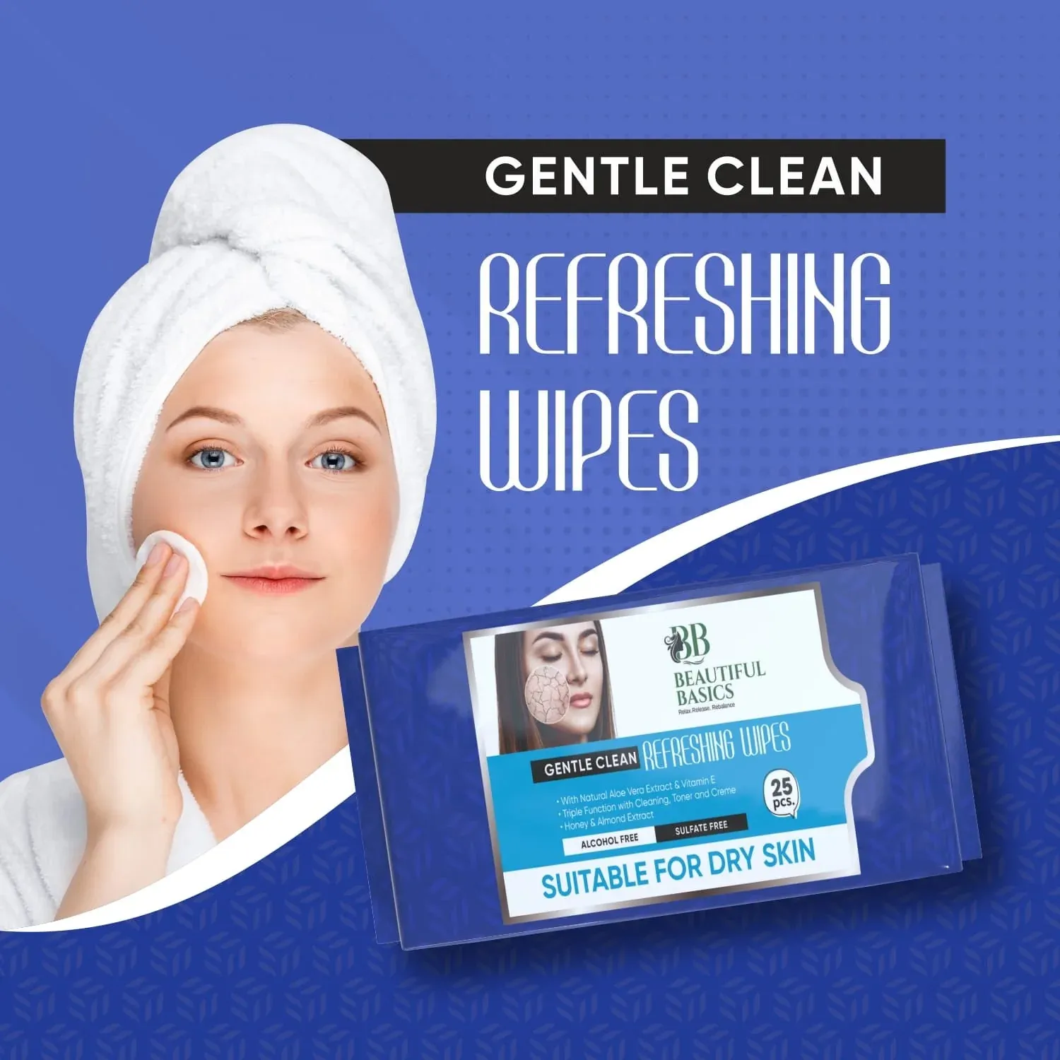 Premium Refreshing Alcohol-Free Wet Wipes – Facial & Body Wipes (25 Pc) - Buy Online at Alikart