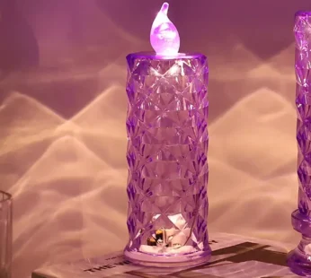 Candles for Home Decoration, Crystal Candlelight, Diwali (1 Pc / Multicolor)