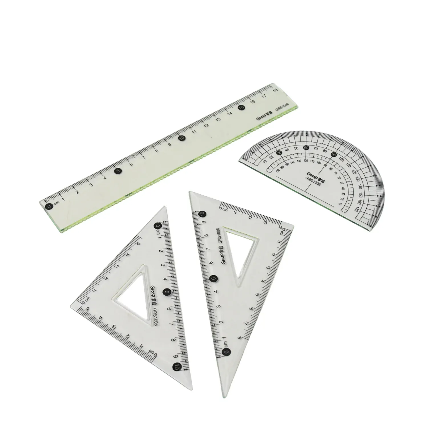 4-Piece Geometry Set, Triangle Ruler Protractor Straight Ruler - Detailed Feature View 4