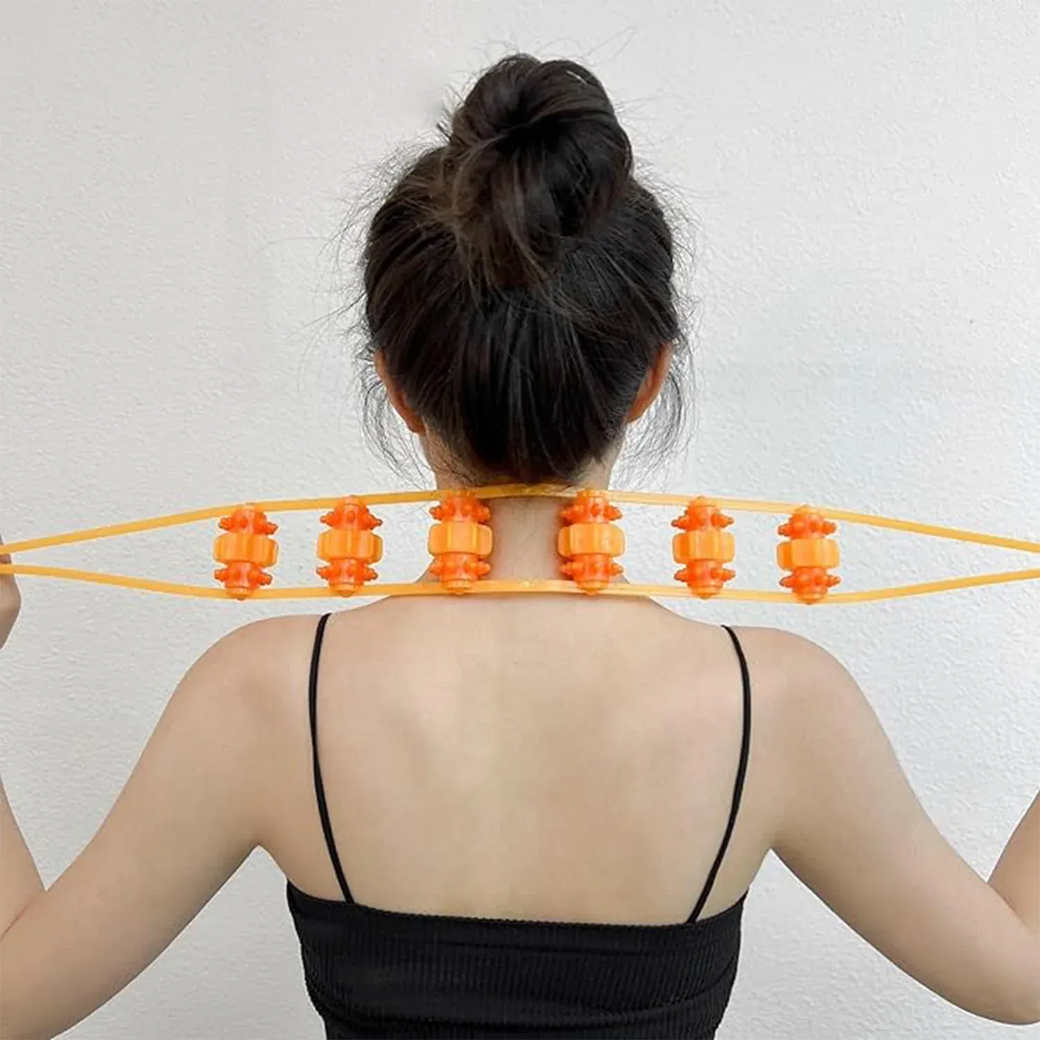Premium Velvet Wellness Handheld Back Massage Roller Rope - Portable Pain Relief - Buy Online at Alikart