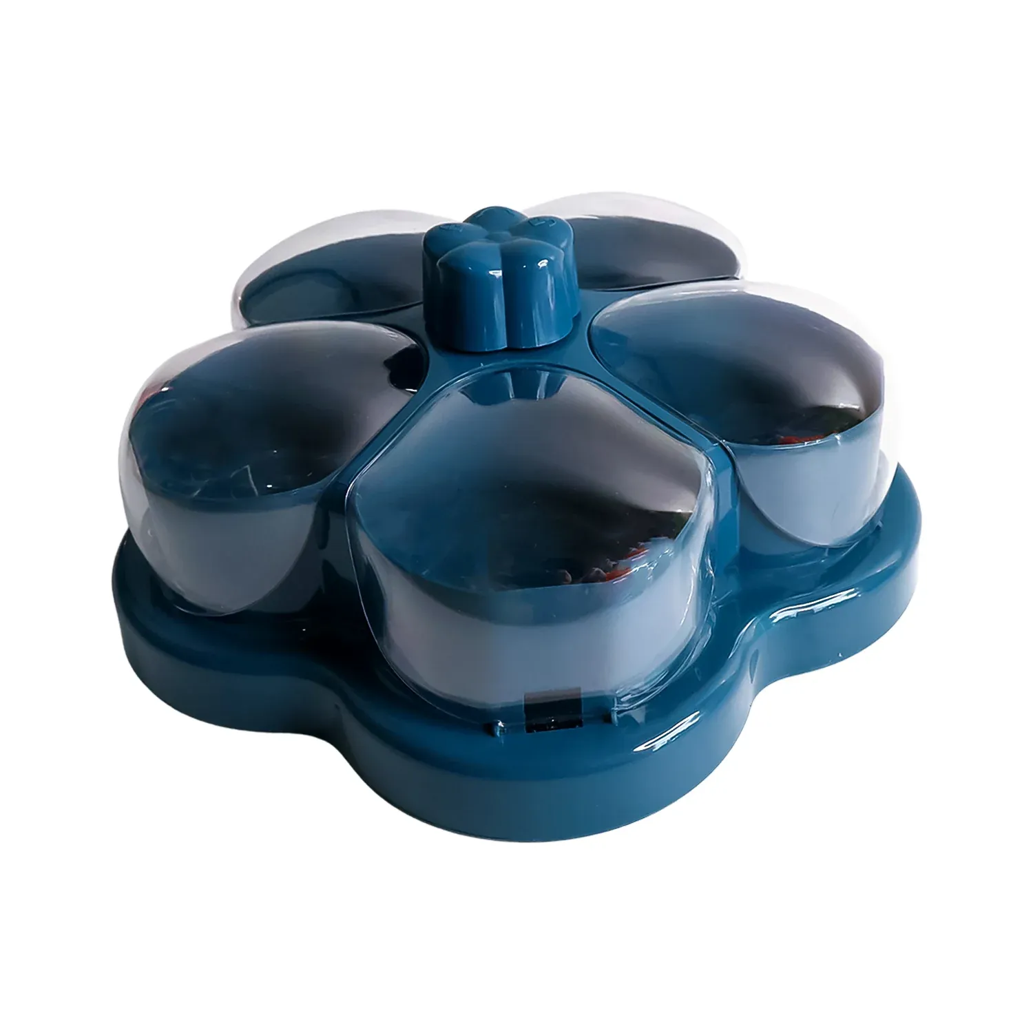 Lotus Shape Rotating Dry Fruit Snack Organizer – Multi-Compartment - Detailed Feature View 4