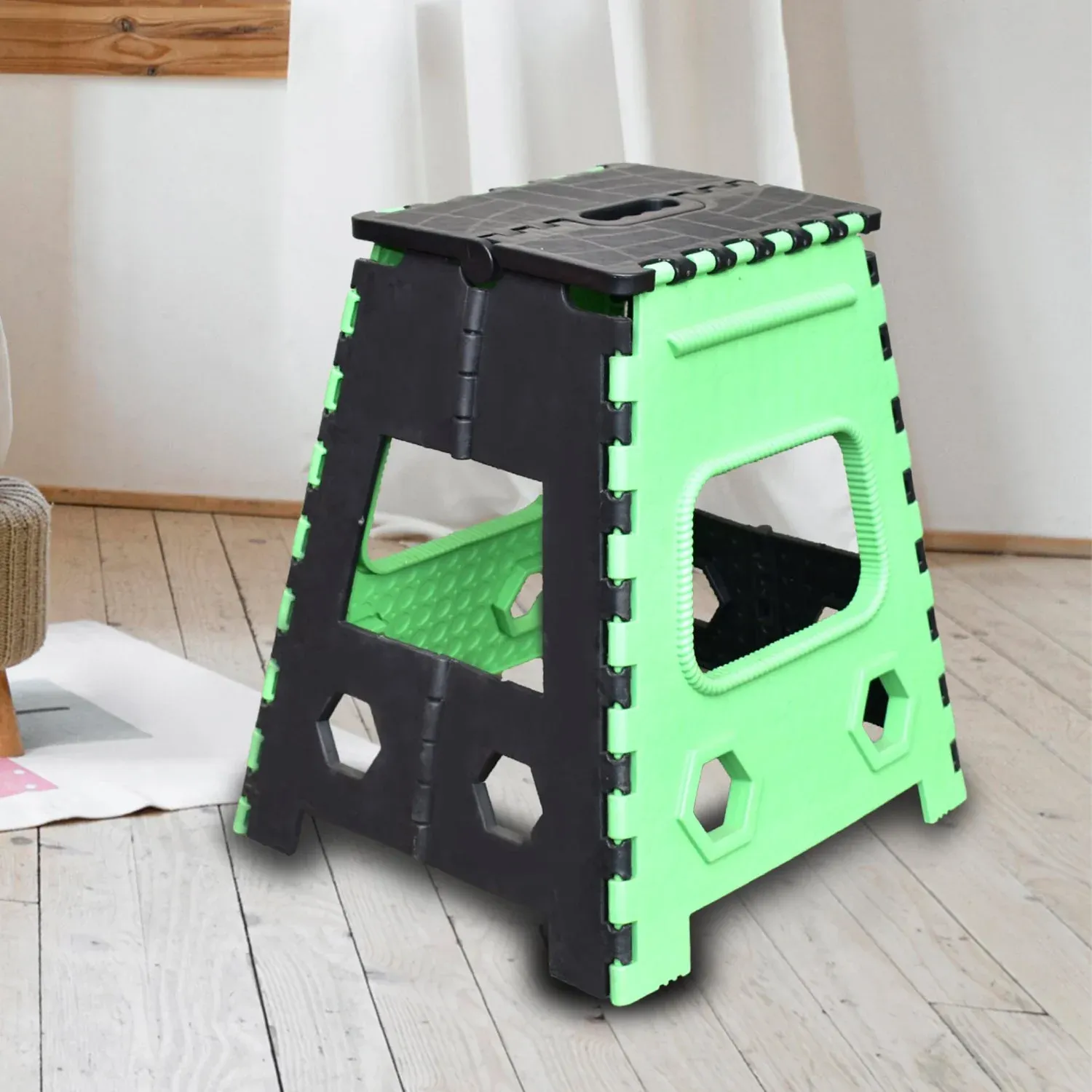 Premium Folding Stool 18-inch – Portable & Sturdy | TinyTrendy - Buy Online at Alikart