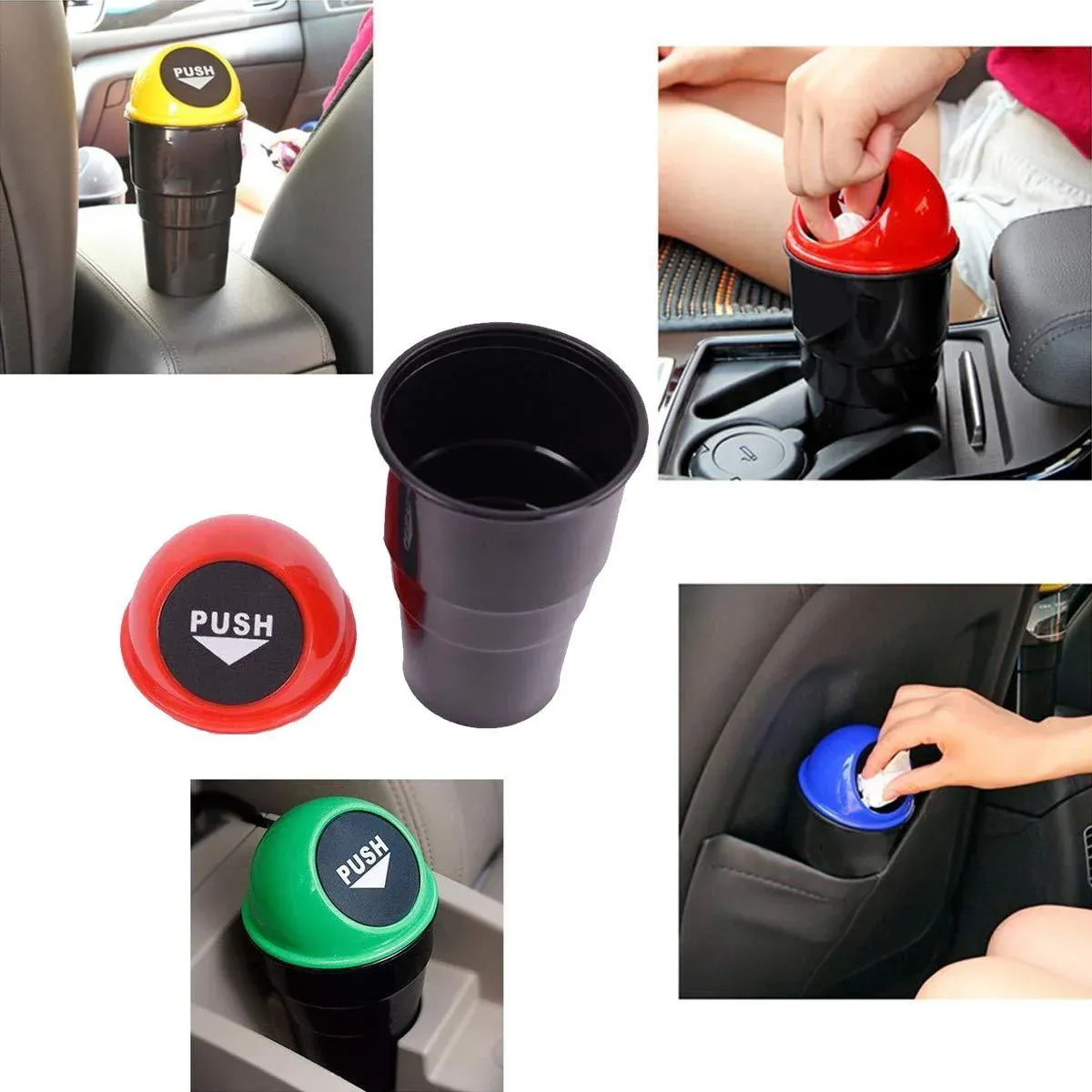 Car Dustbin – Compact & Portable Waste Bin for Vehicles | Velvet Wheels - Detailed Feature View 3