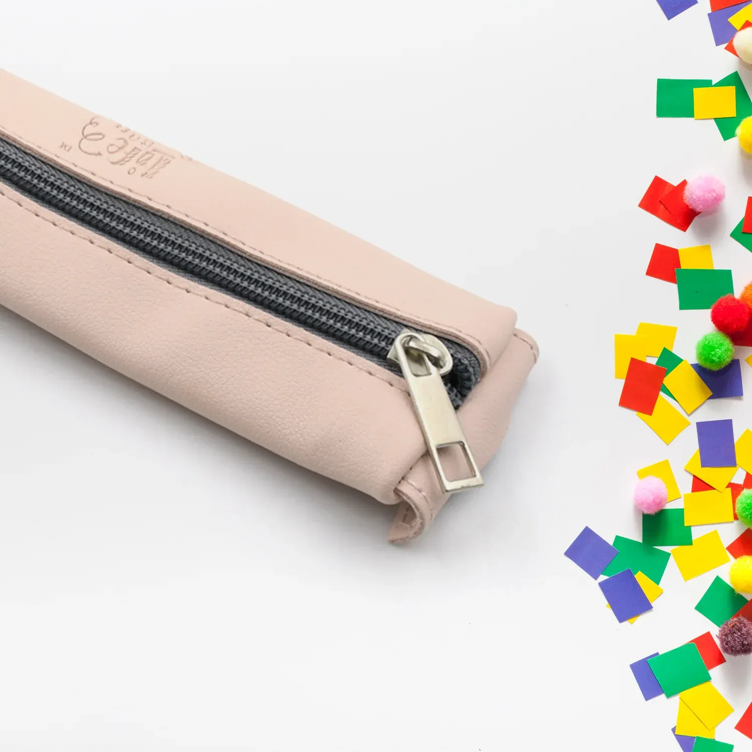 Leather Pencil Case high-quality leather pencil pouch ideal of School (1Pc) - Detailed Feature View 2
