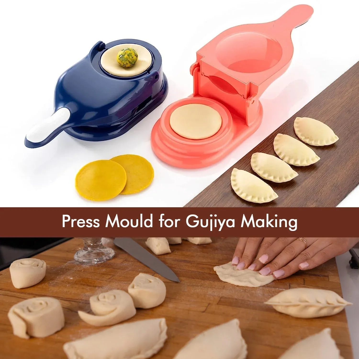 2-in-1 Dumpling Press Mould for Gujiya & Momos - Detailed Feature View 4
