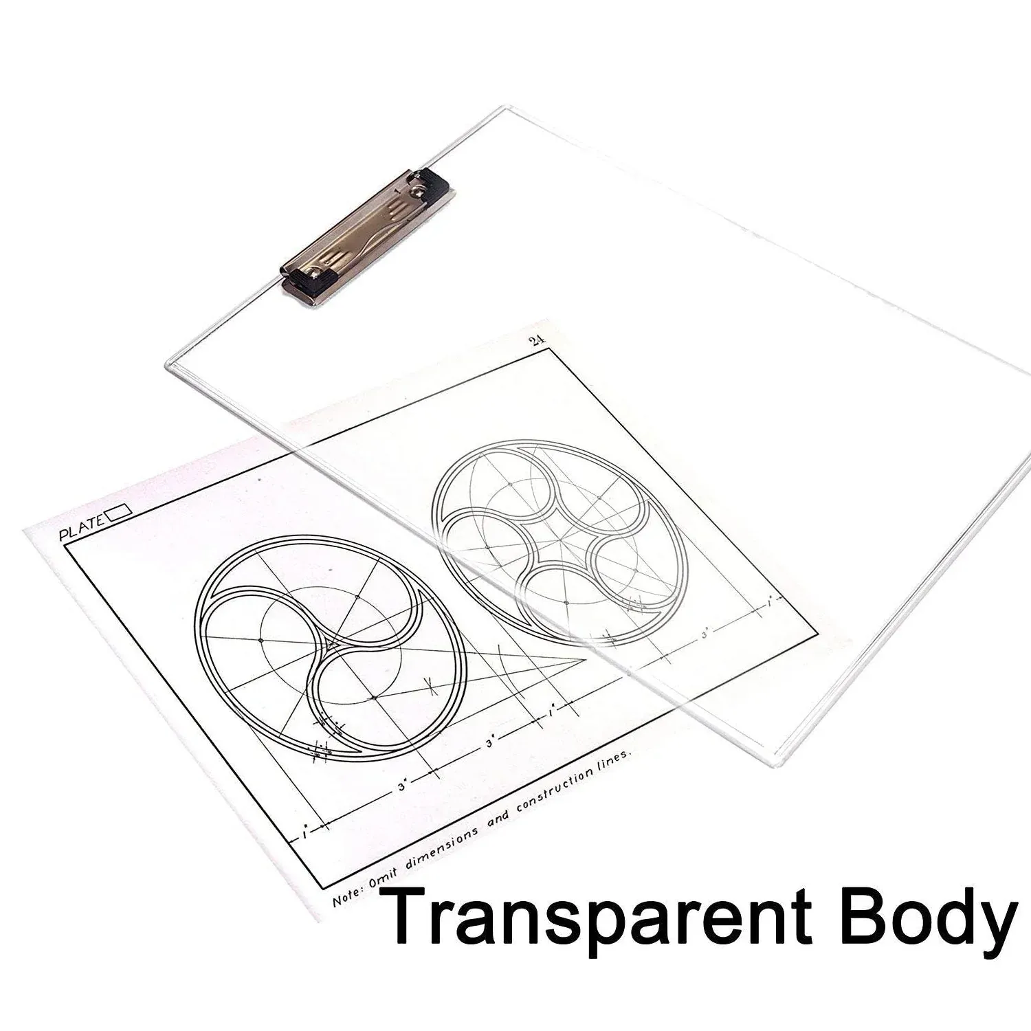 Transparent Premium Exam Pad with Centimeter Measuring Side for Students - Detailed Feature View 8