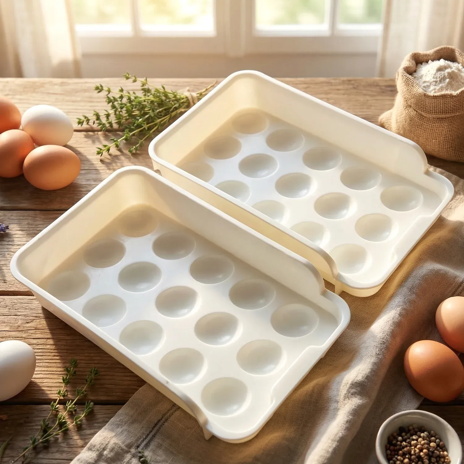 Egg Storage Tray – Space-Saving and Durable Refrigerator Organizer - Detailed Feature View 6