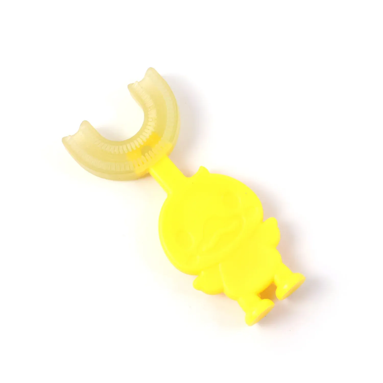 Cute Cartoon Duck U-Shape Baby Toothbrush - Soft Silicone 360° Brush - Detailed Feature View 4