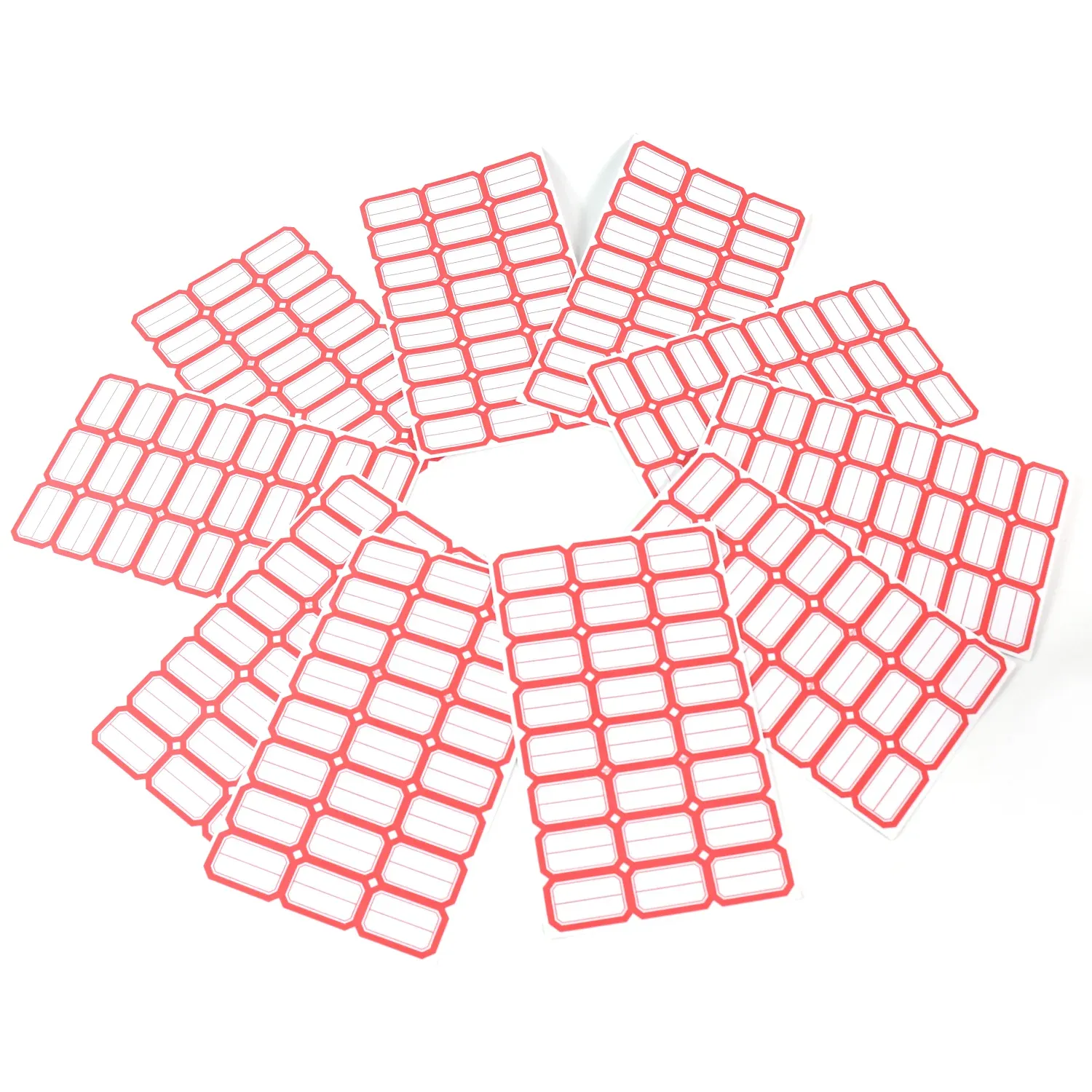 Blank Label Sticker Sheets with Red Border - 10 Multipurpose Sheets - Detailed Feature View 3