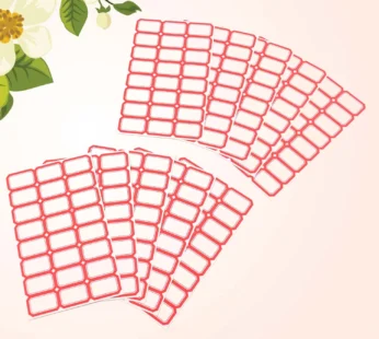 Multipurpose Blank Label Sticker Sheets with Red Border – 10 Pack