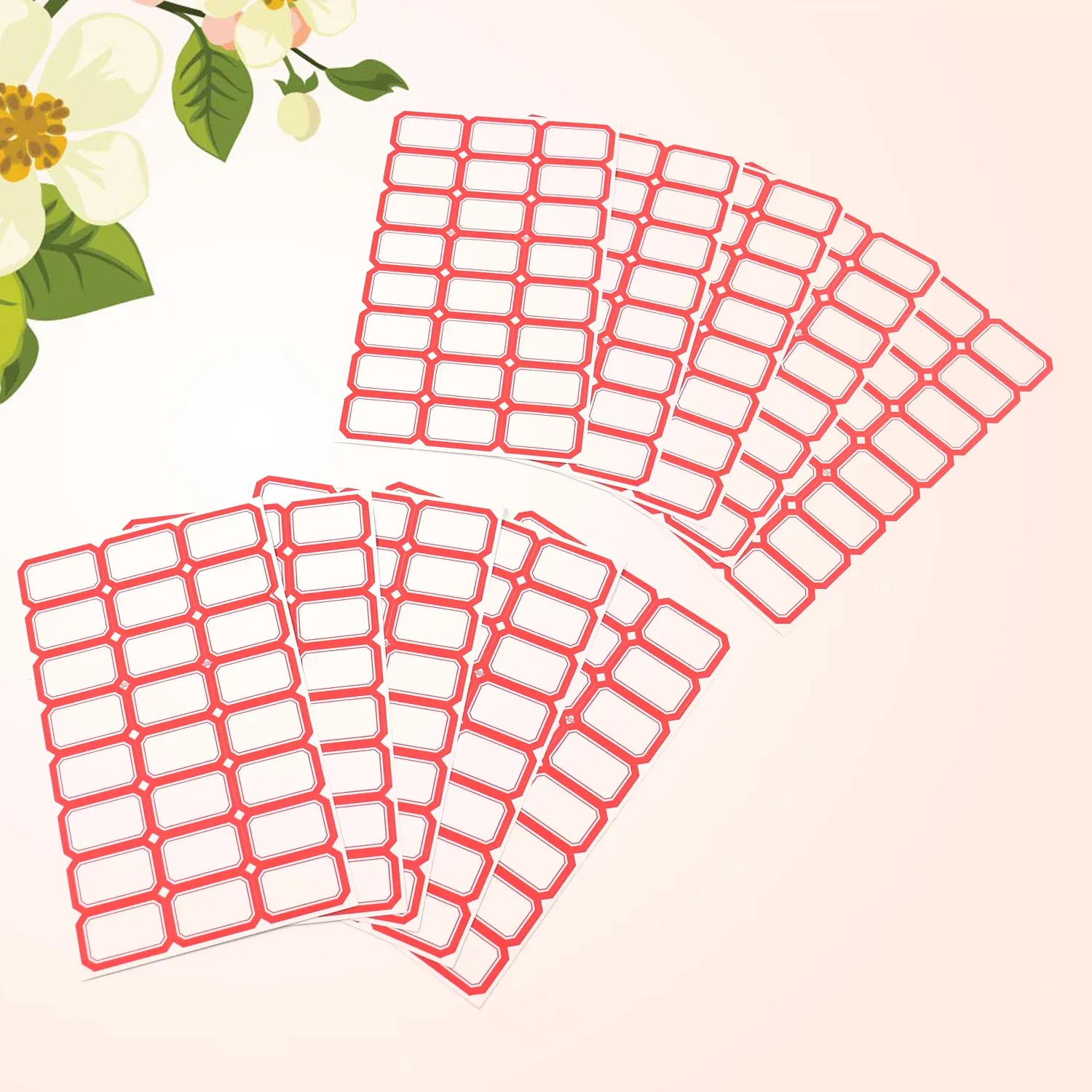 Premium Multipurpose Blank Label Sticker Sheets with Red Border - 10 Pack - Buy Online at Alikart