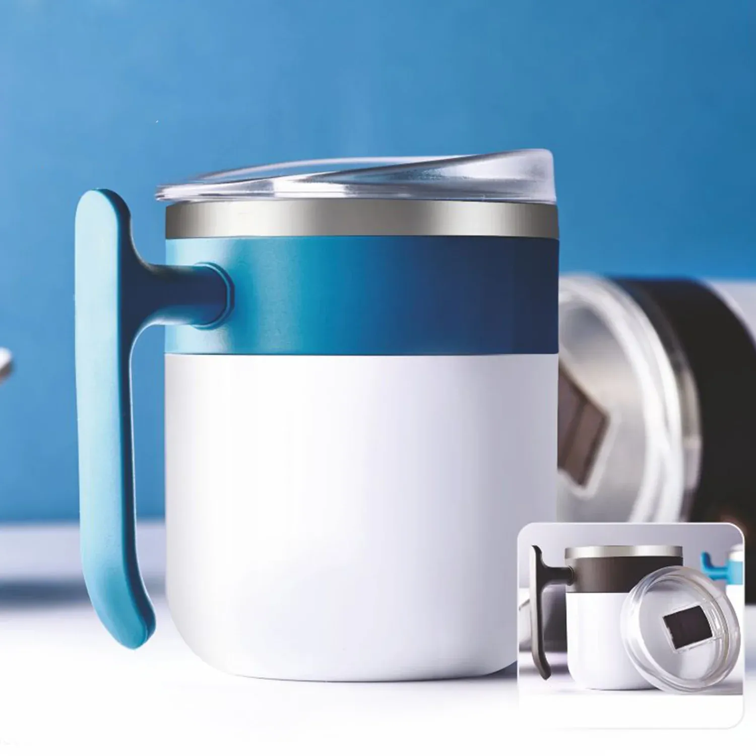 Insulated Mug – 350ml Stainless Steel, Spill-Resistant - Detailed Feature View 4