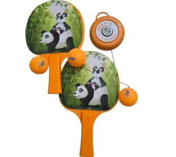 Kids Hanging Table Tennis Trainer Set with Panda Design