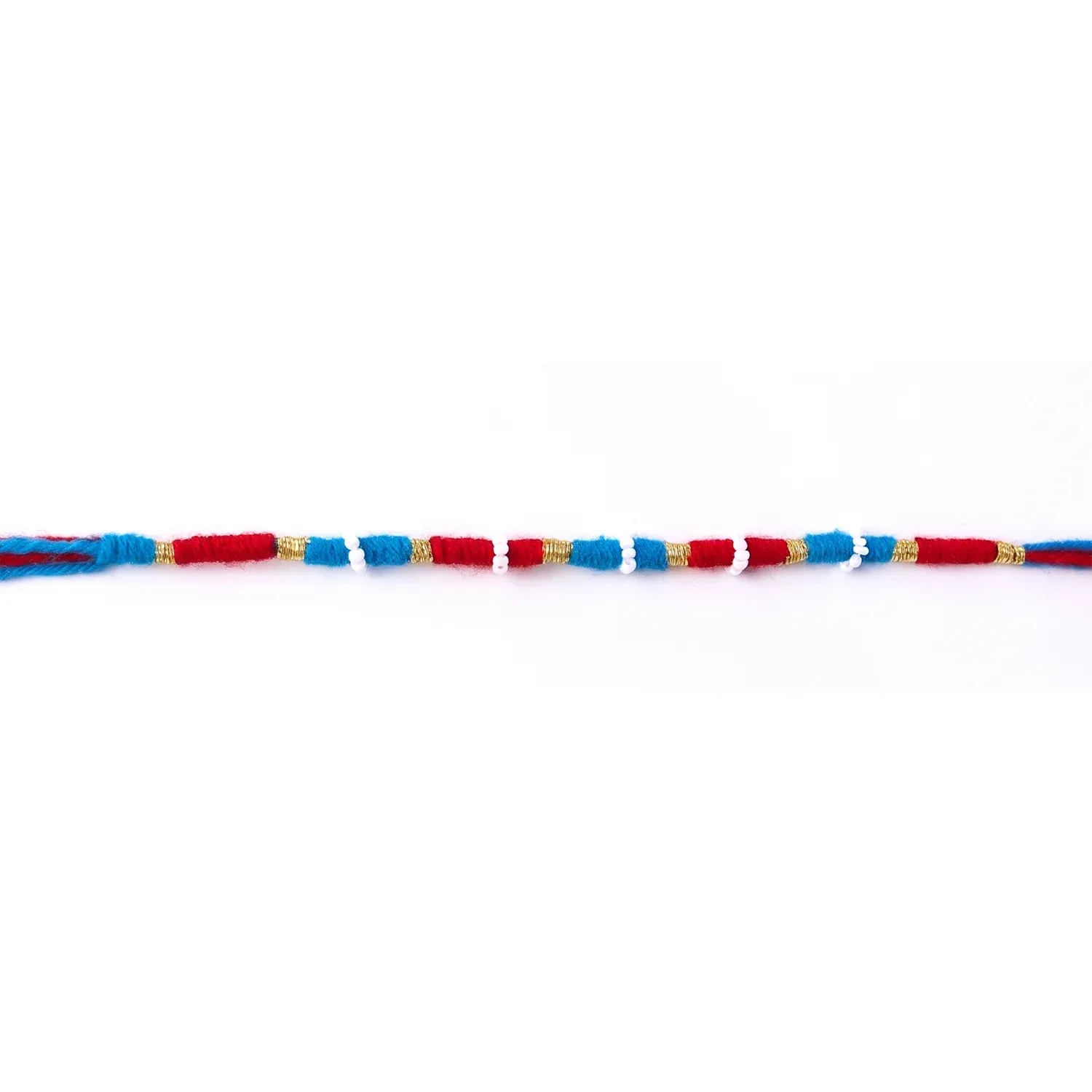 Handmade Pearl Beaded Rakhi – Elegant Traditional Gifting - Detailed Feature View 3
