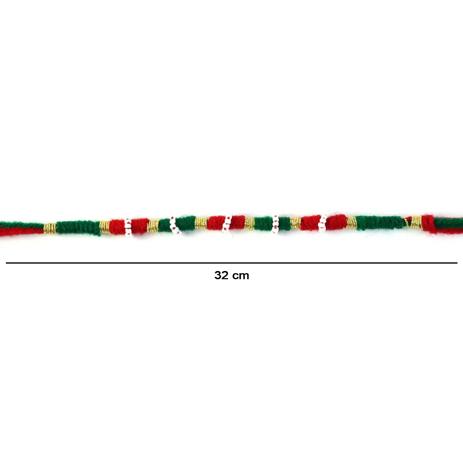 Designer Rakhi – Handmade with Golden Beads & Ethnic Threads - Detailed Feature View 5