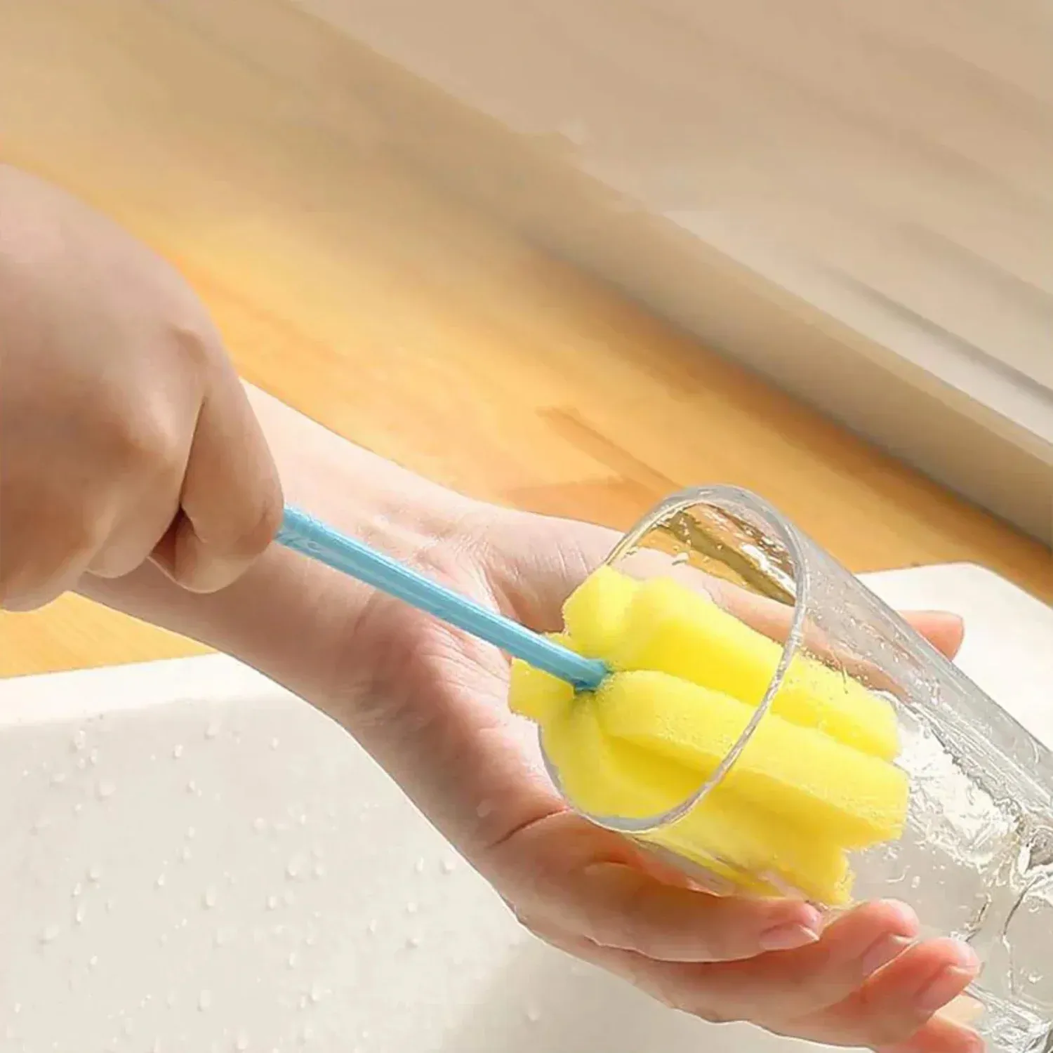 Kitchen Cleaning Set – 3-in-1 Combo with Scrub Pad & Bottle Brush - Detailed Feature View 2