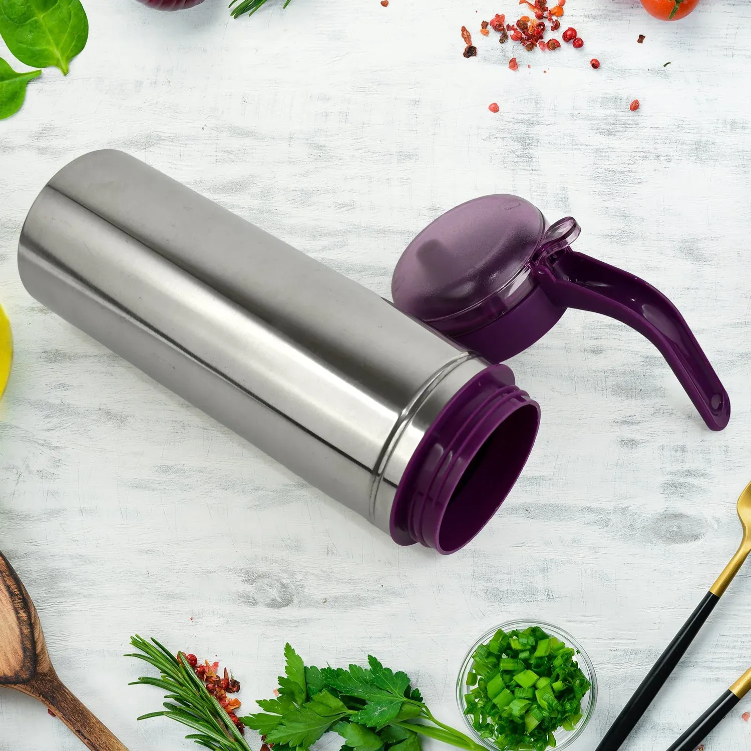 Apex 1000ml Stainless Steel Oil Pourer with Anti-Drip Spout - Detailed Feature View 2
