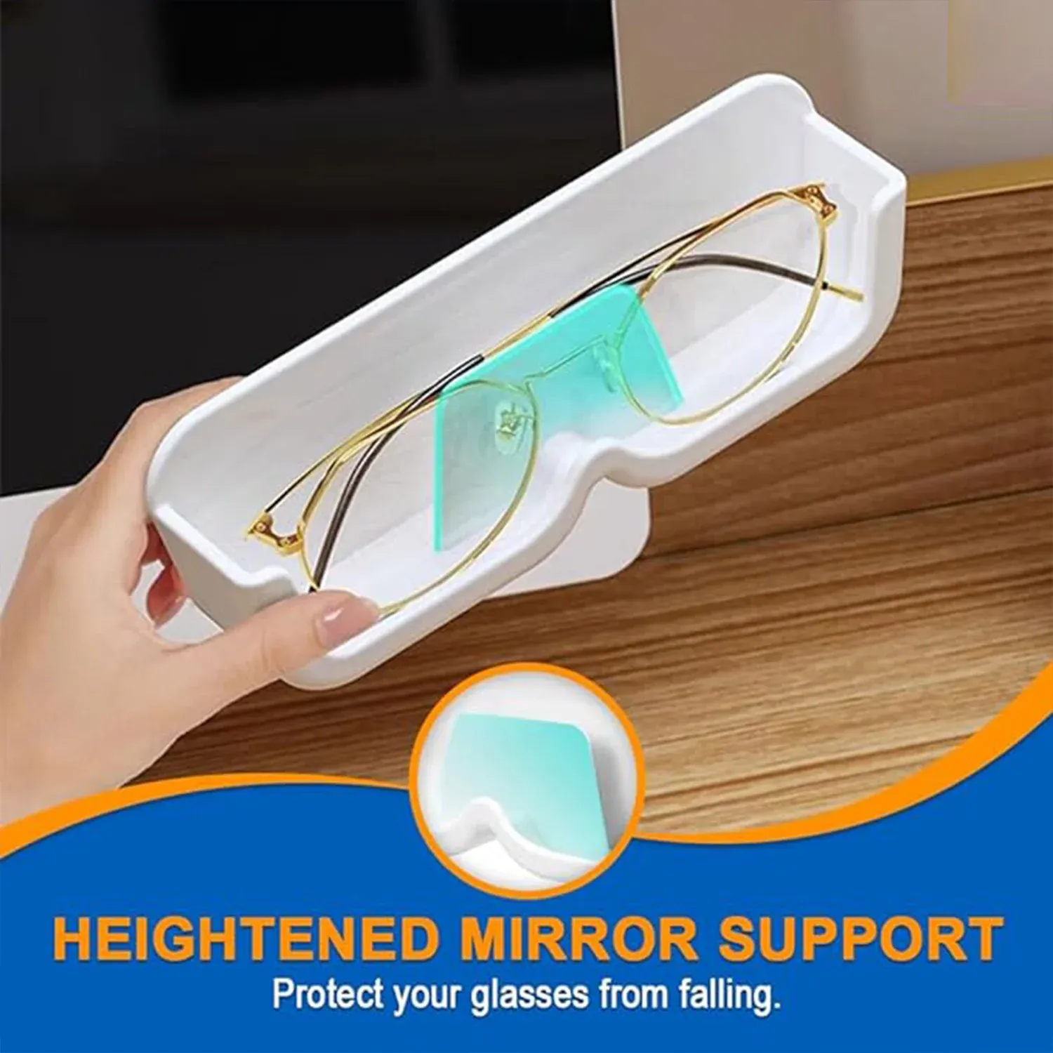 Sunglass Wall Organizer 2 Pc Set with Adhesive Stickers - Space Saving - Detailed Feature View 2