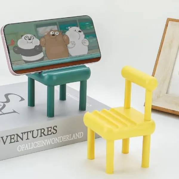 Mini Chair Phone Stand – Cute Wooden Desk Holder | Gambit