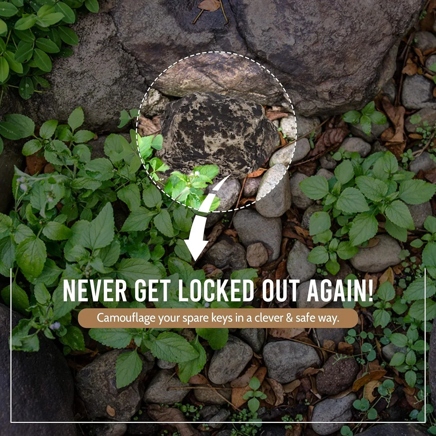 Fake Rock Key Hider – Discreet Outdoor Key Storage | Safelix - Detailed Feature View 5