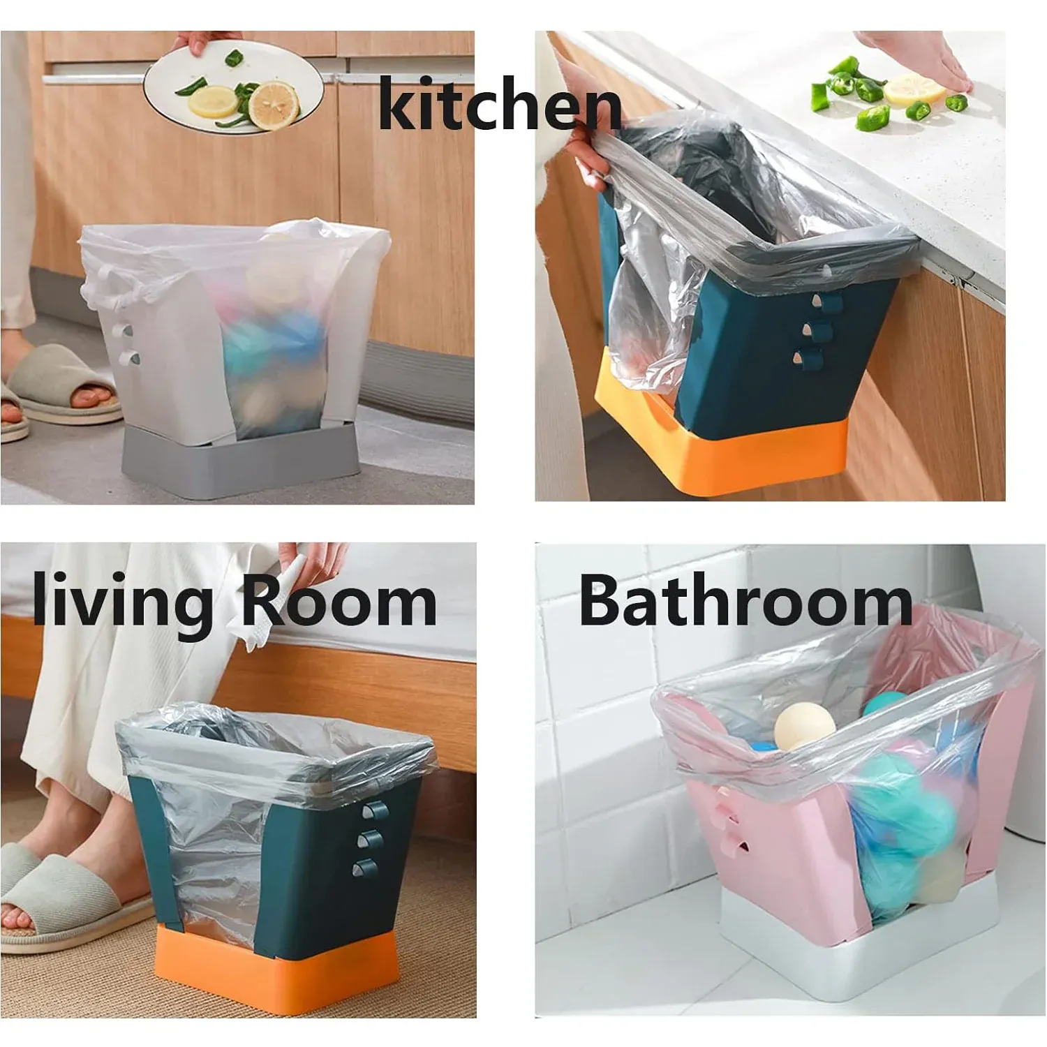 Expandable Waste Bin – Compact & Portable | Velvet Wheels - Detailed Feature View 2