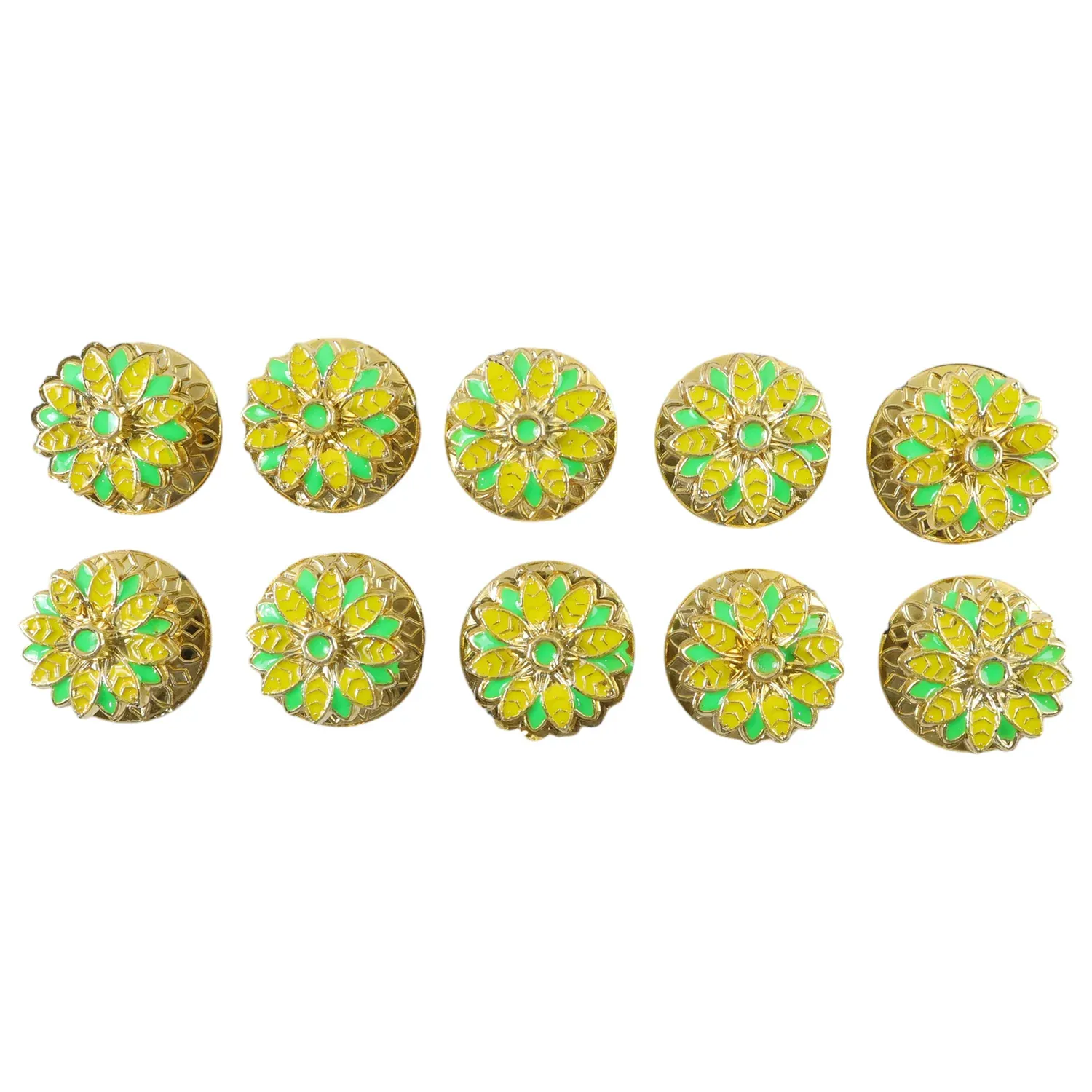 Decorative Kankavati Kumkum Storage Set (10 Pc Set, Mix Design) - Detailed Feature View 3