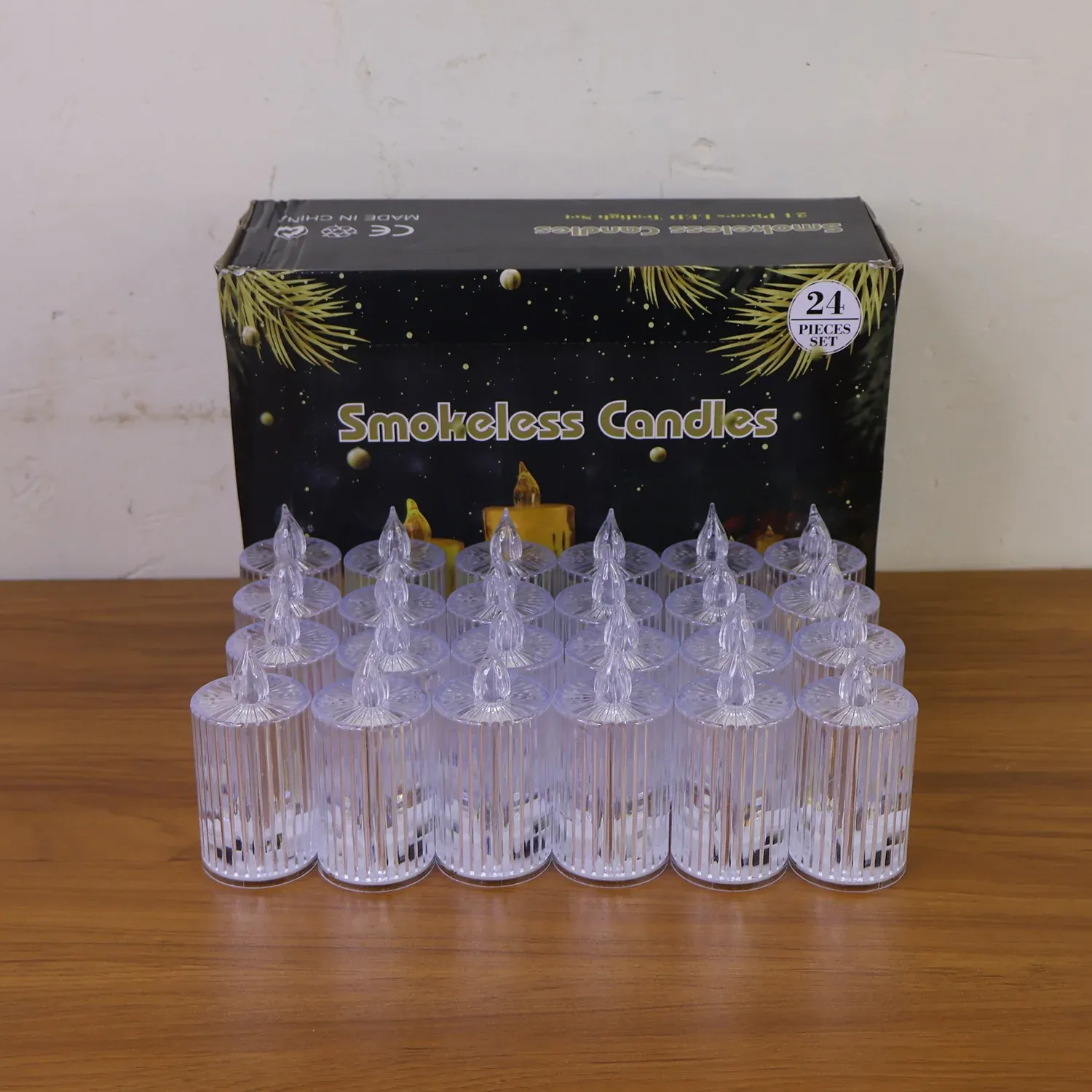 LED Flameless Decorative Candle Set – Smokeless Crystal Design - Detailed Feature View 6