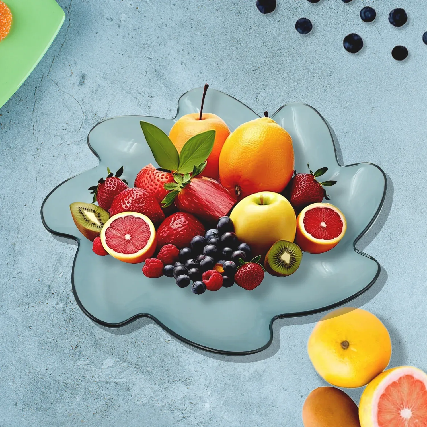 Premium Flower Shape Kids Plastic Plate - for Dinner, Snacks & Party Supplies (1pc) - Buy Online at Alikart