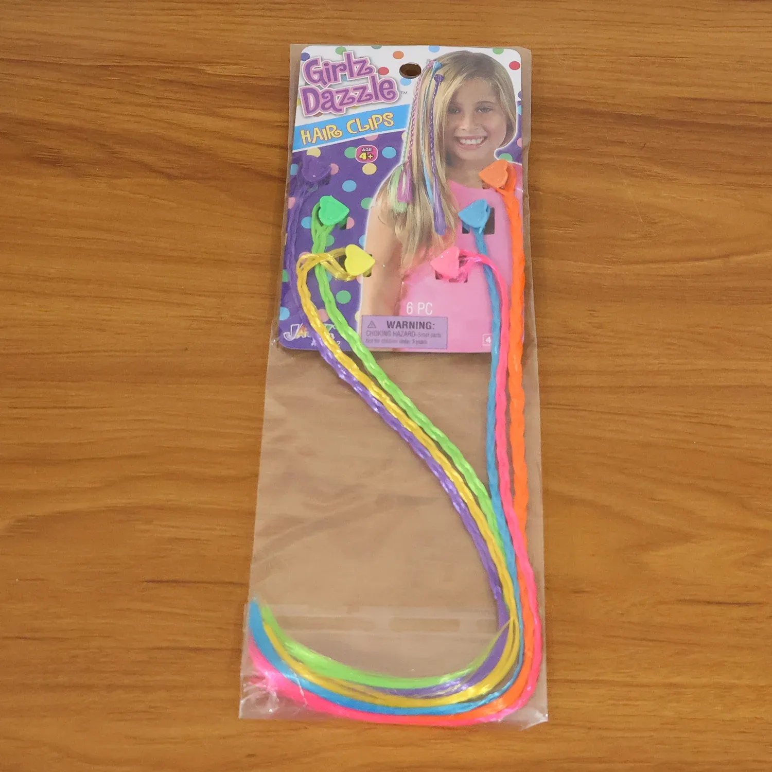 Colourful Braided Clip-In Hair Extensions for Girls & Kids, 6 Pc Set - Detailed Feature View 7
