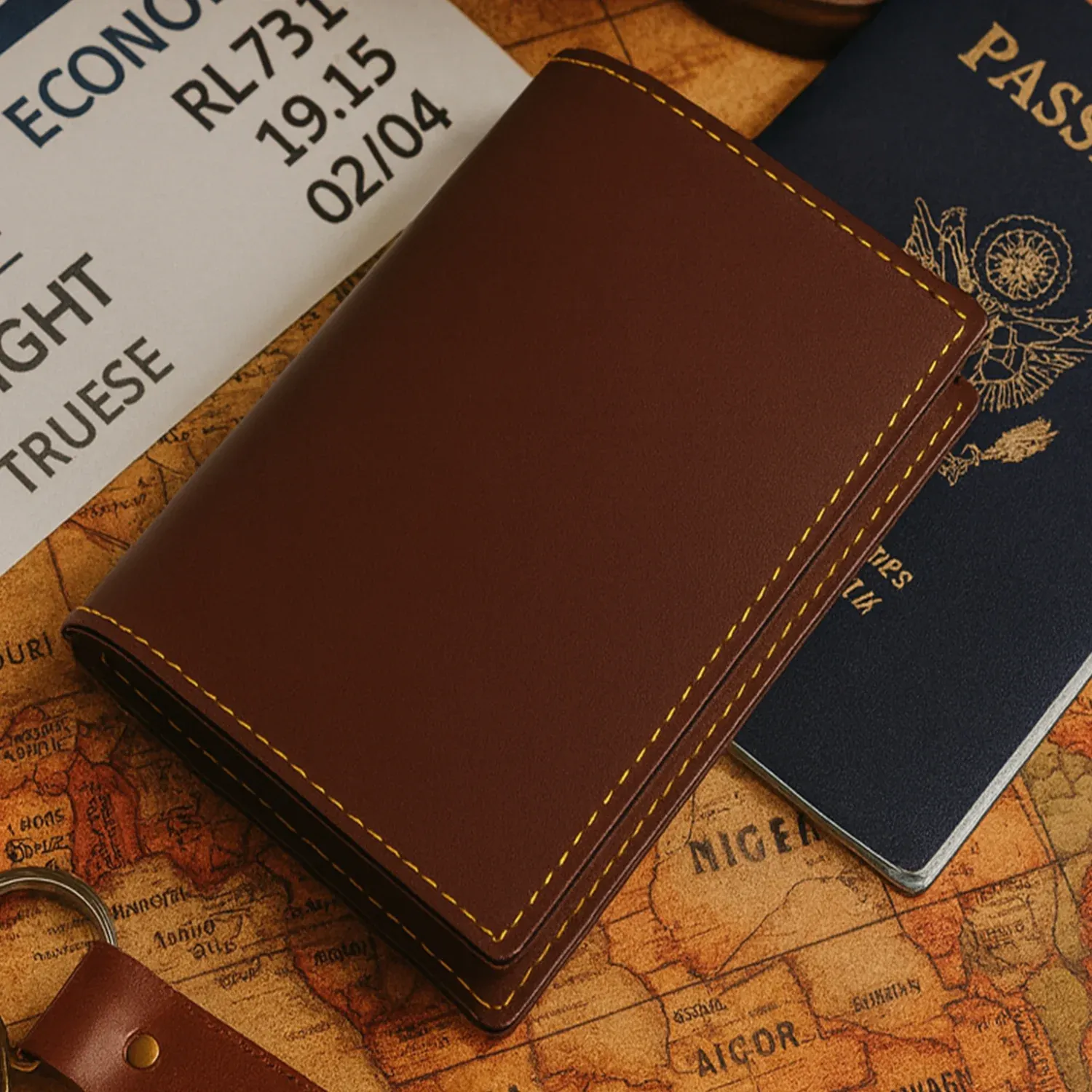 PU Leather Multipurpose Card Holder & Slim Travel Wallet (1 Pc) - Detailed Feature View 5