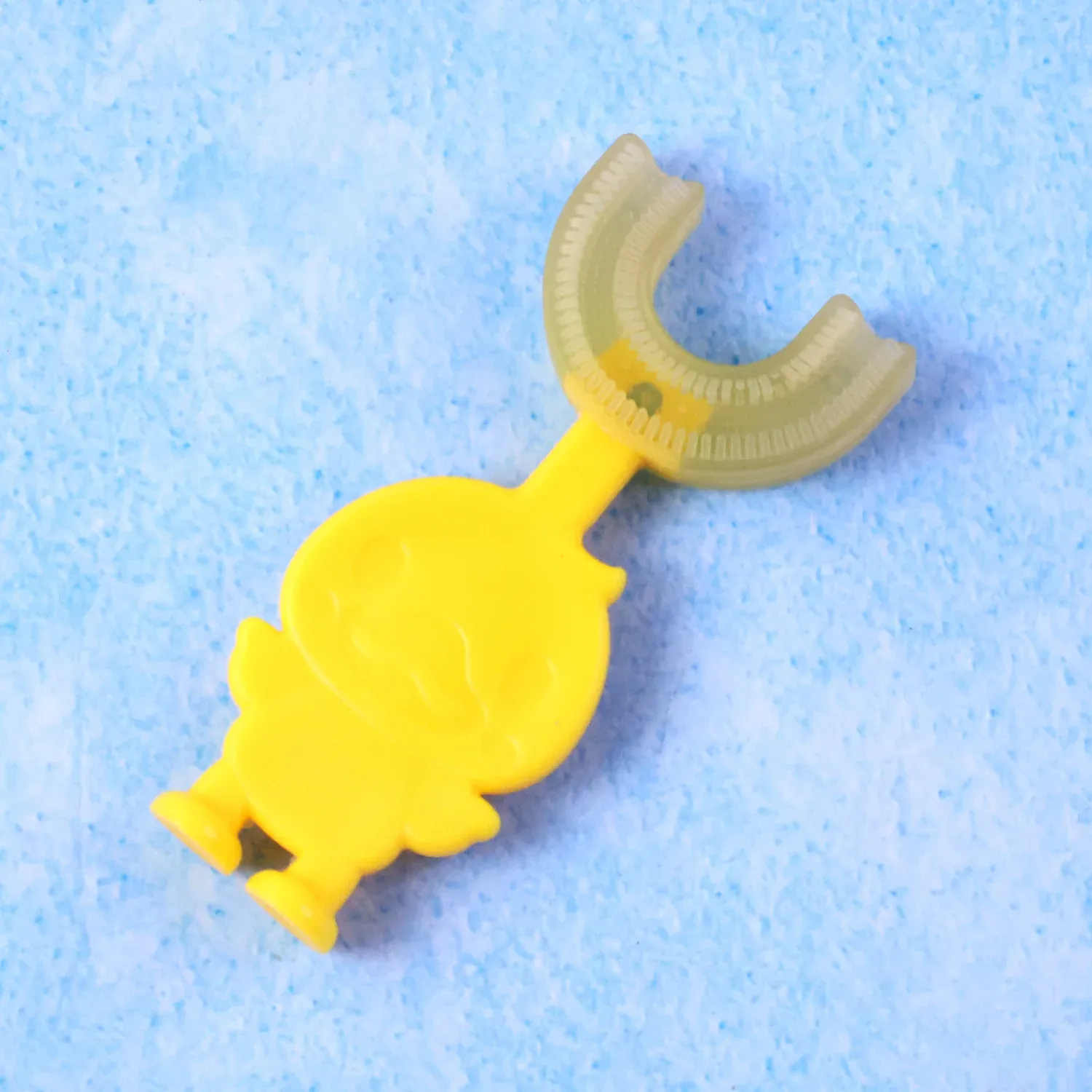 Cute Cartoon Duck U-Shape Baby Toothbrush - Soft Silicone 360° Brush - Detailed Feature View 2
