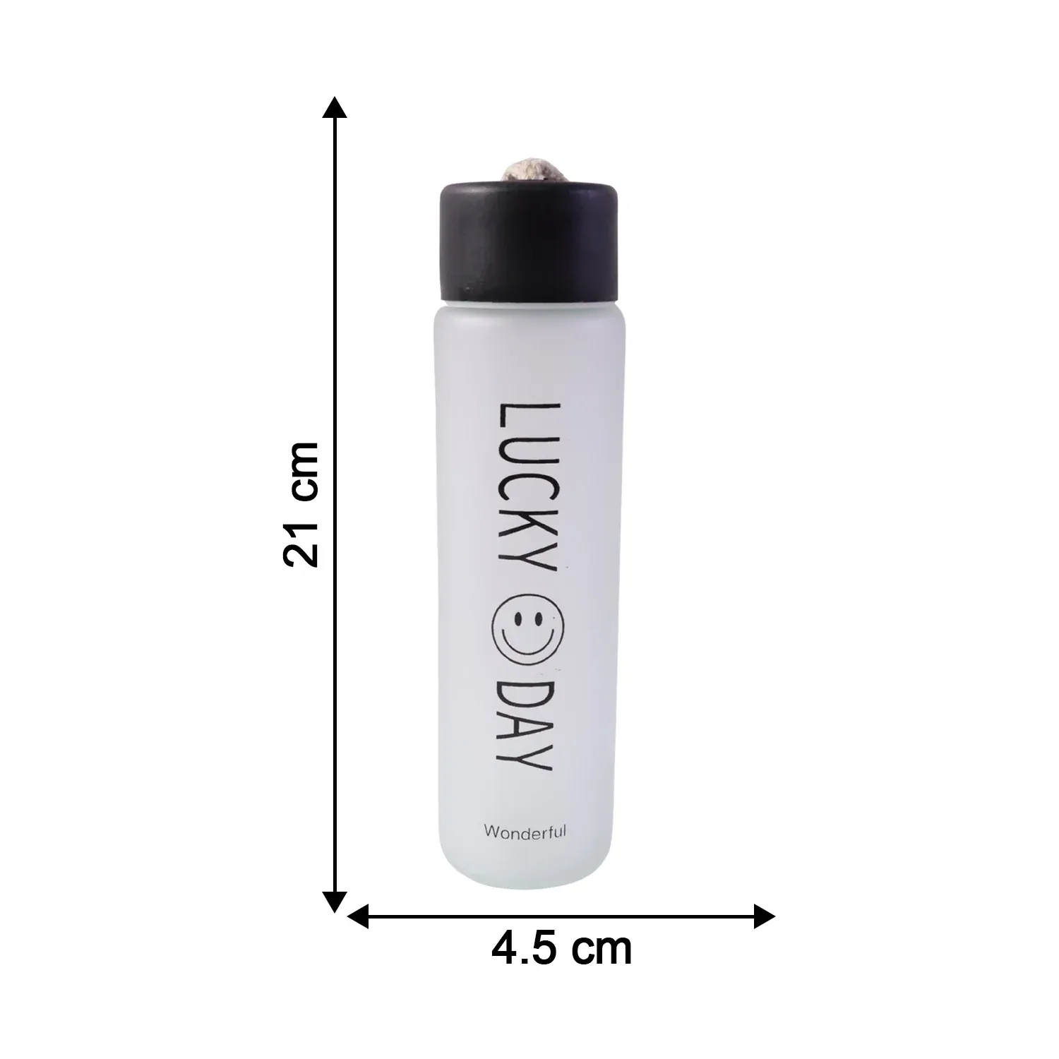 Frosted Glass Water Bottle – Leakproof & Travel-Friendly Design - Detailed Feature View 5