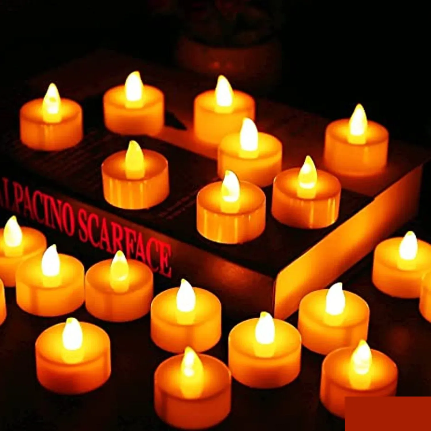 LED Tealight Candles – White 24 Pcs for Diwali Decor | Indo Glow - Detailed Feature View 6