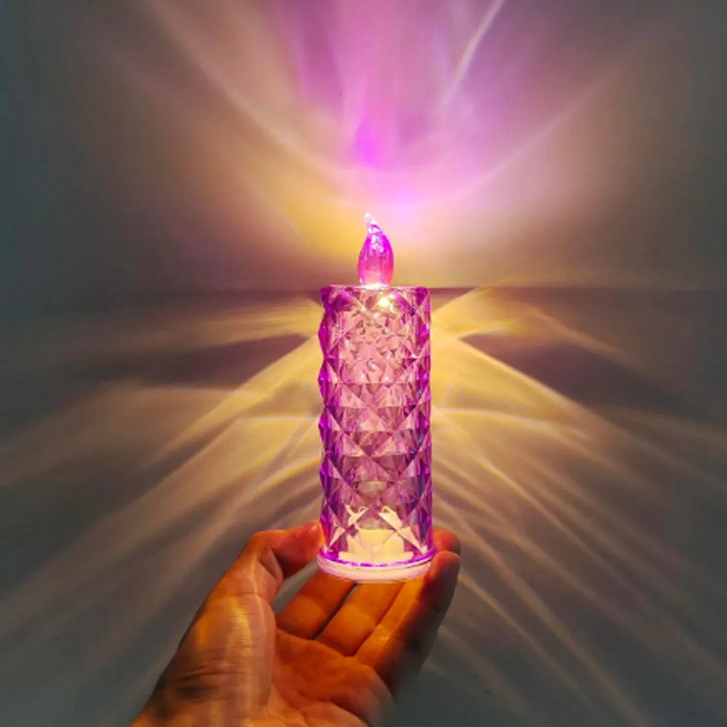 Candles for Home Decoration, Crystal Candlelight, Diwali (1 Pc / Multicolor) - Detailed Feature View 2
