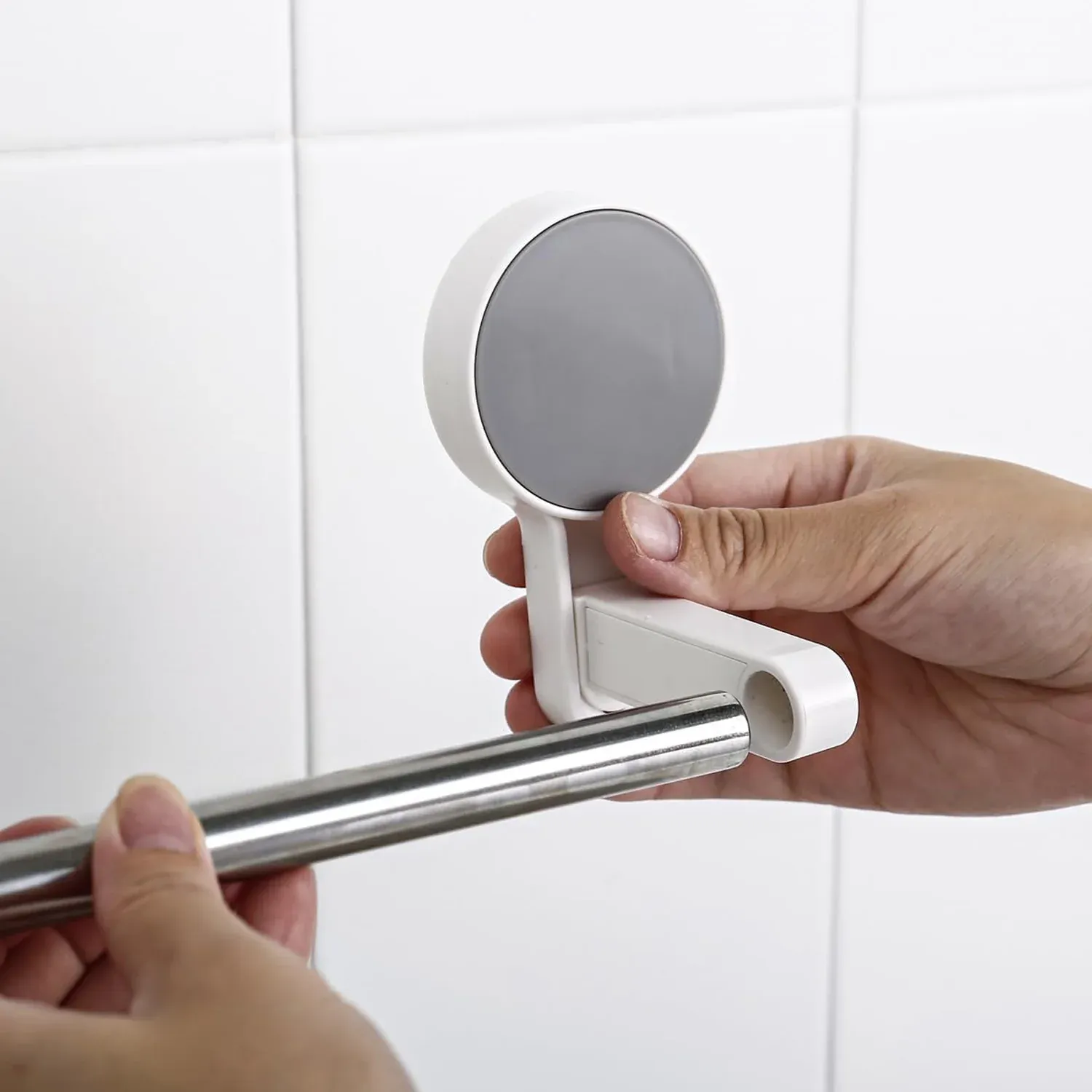 Self-Adhesive Rust-Resistant Towel Rod - Punch-Free Mount - Detailed Feature View 2