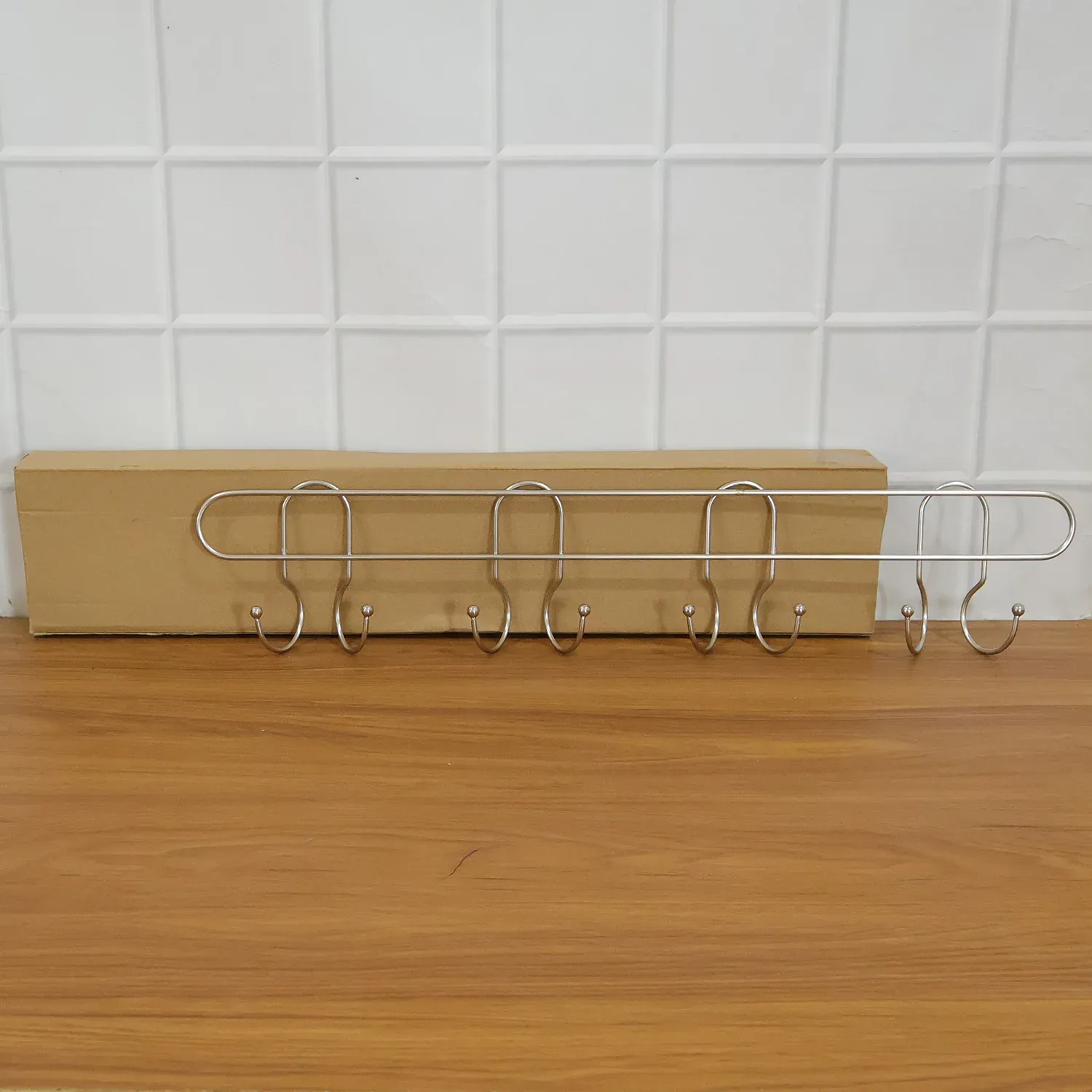 Heavy Duty Wall Mounted Hook Rack – Durable Stainless Steel Organizer - Detailed Feature View 7