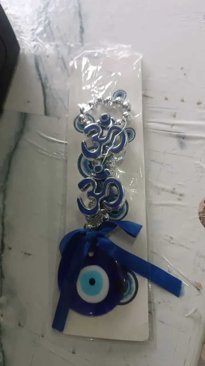 Double OM Evil Eye Hanging – Spiritual Protection Decor - Detailed Feature View 7