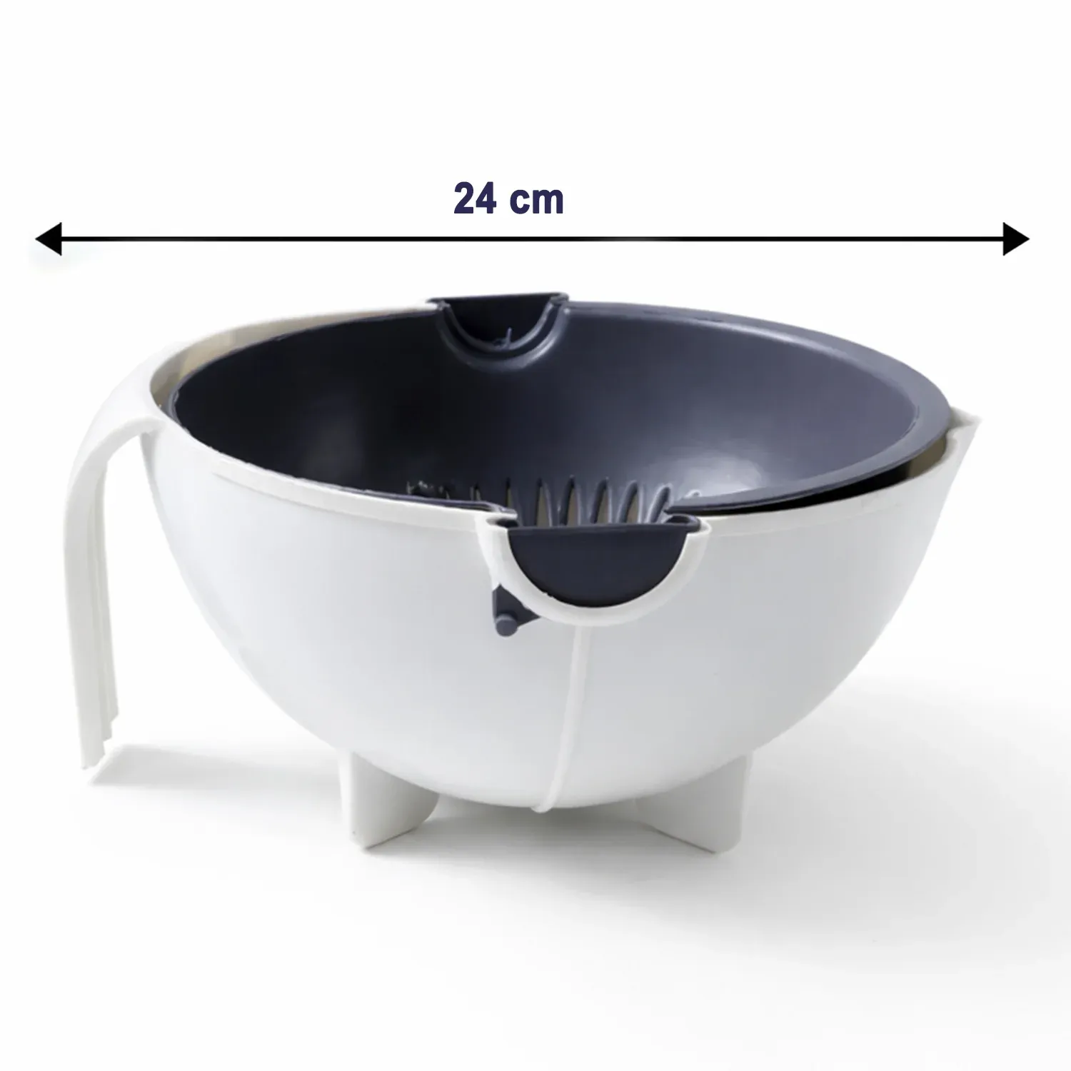 2-in-1 Vegetable Washing Bowl with Strainer - Multipurpose Kitchen Colander - Detailed Feature View 5