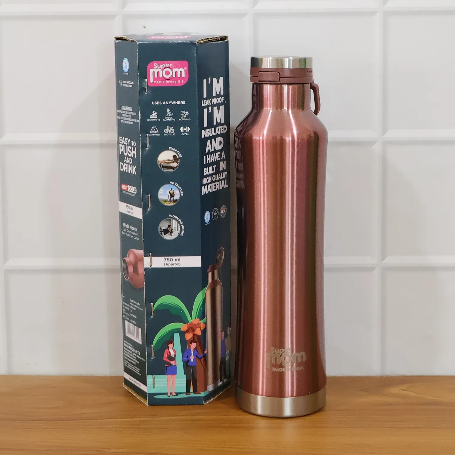 Insulated Water Bottle – Keeps Hot & Cold for Long Hours - Detailed Feature View 7