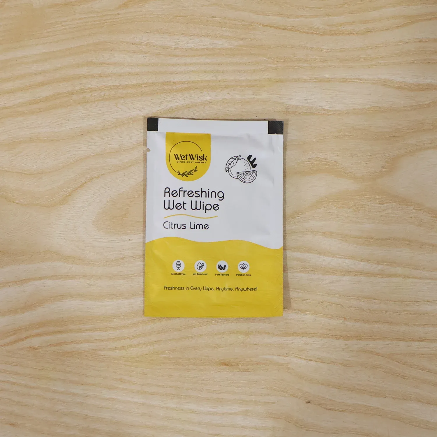 Citrus Lime Refreshing Wet Wipe for Face, Hands & Body (1 Pc) - Detailed Feature View 9