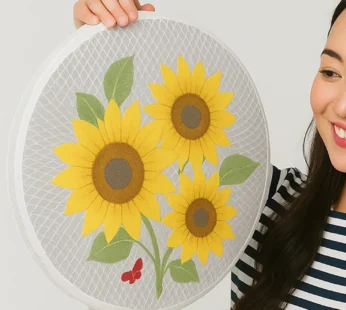 Sunflower Mesh Fan Cover – Dust Protection & Stylish Fit