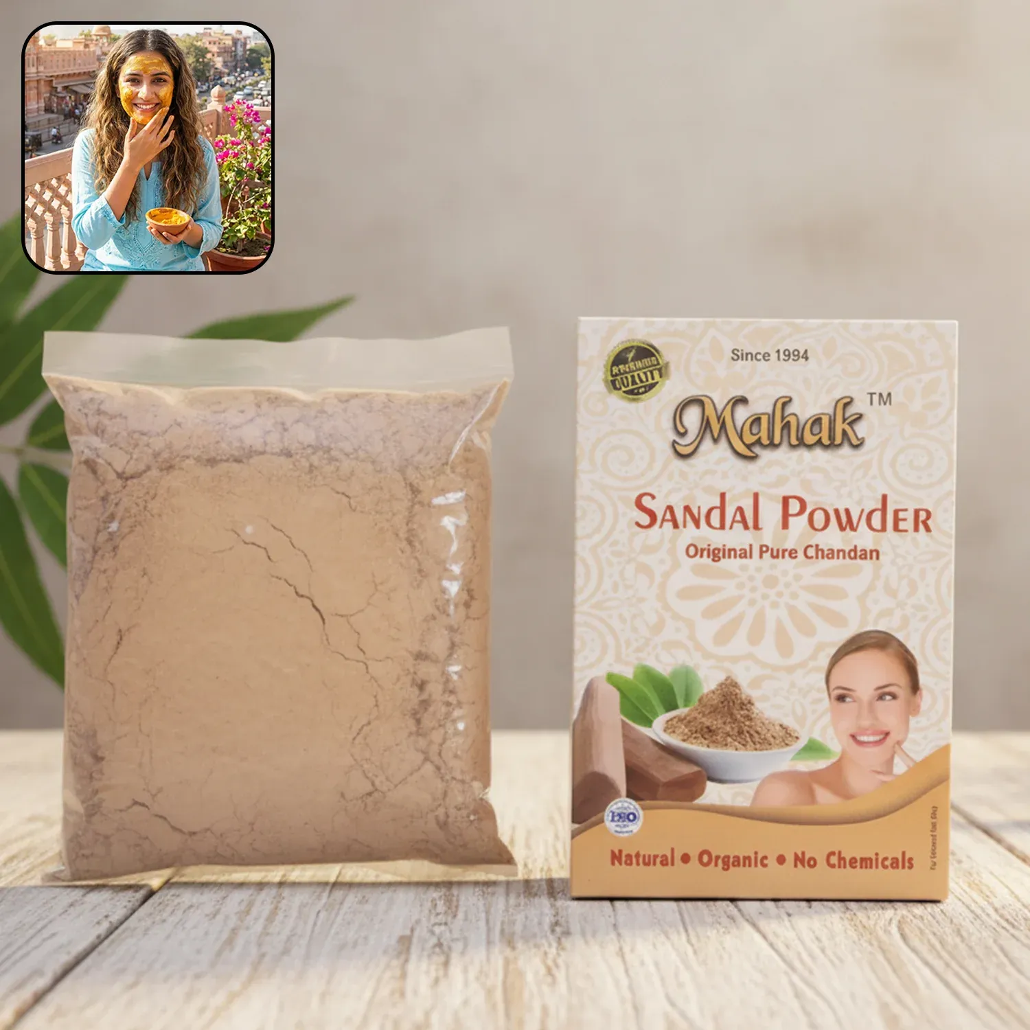 Natural Sandalwood Powder for Face Care – 50 gm - Detailed Feature View 1